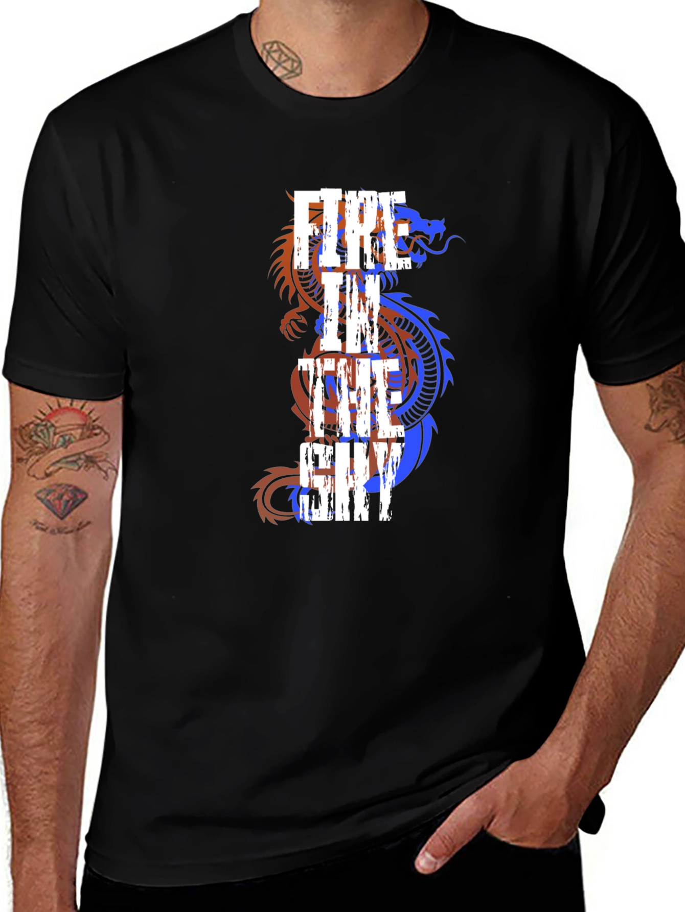 Variant 16 of Fire in the Sky Dragon Graphic T-Shirt