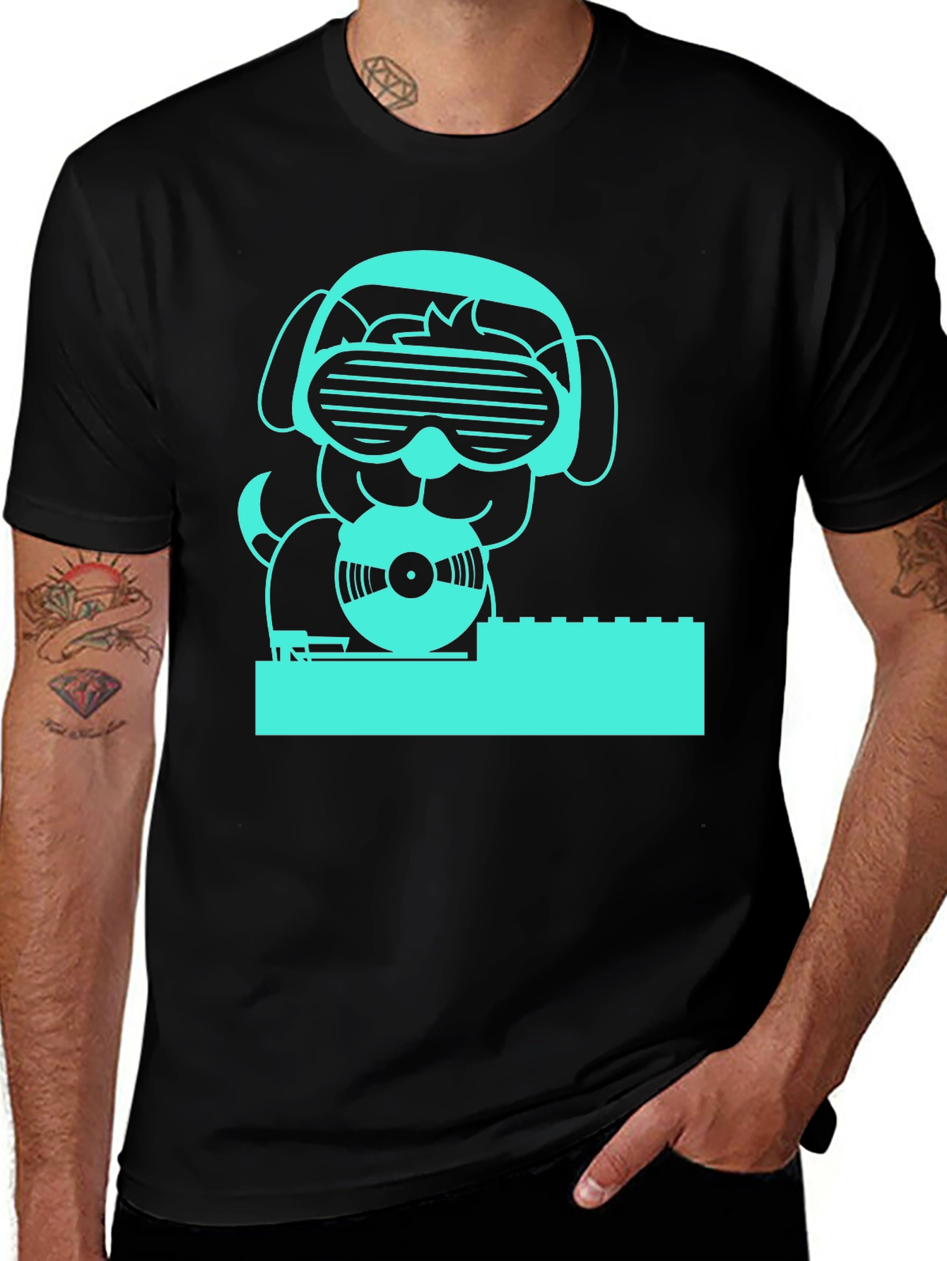 DJ Dog T-Shirt - Music Lover's Tee