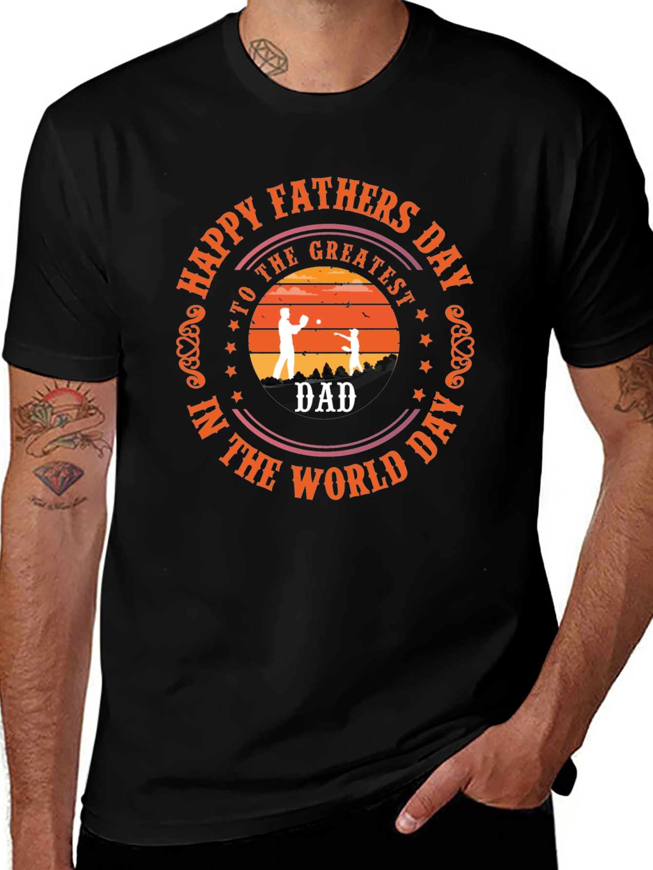 Happy Father's Day Black T-Shirt