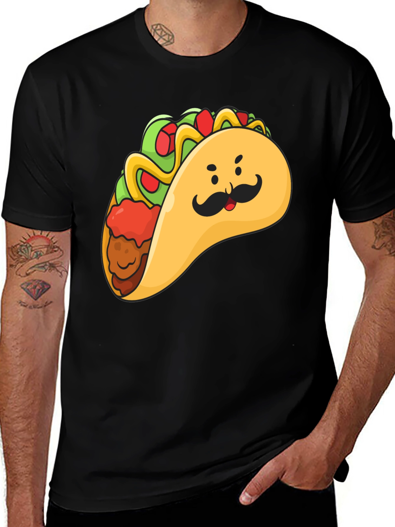 Variant 26 of Taco Man Graphic Tee - Funny Foodie T-Shirt