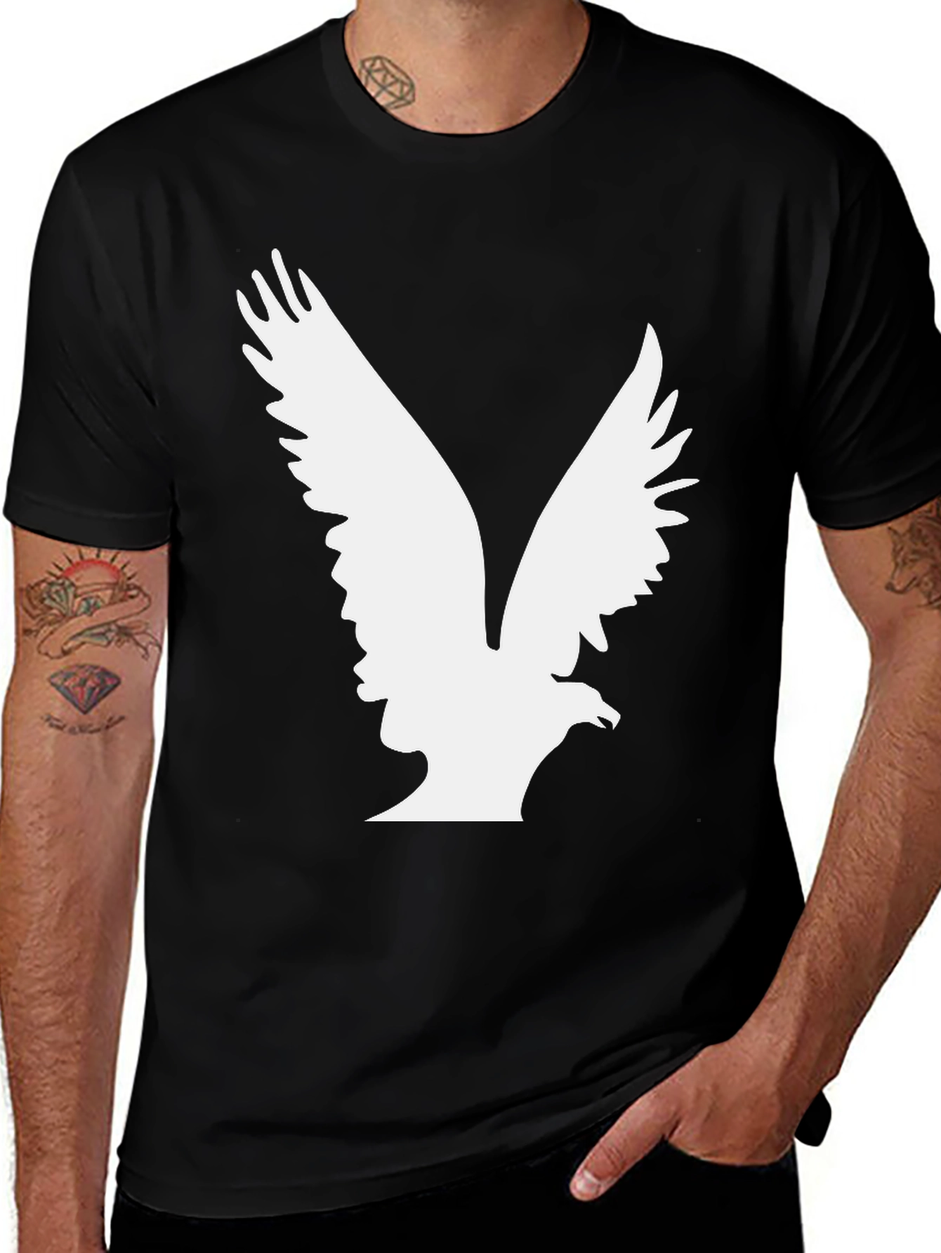 Variant 5 of Bold Eagle Graphic Tee - Black