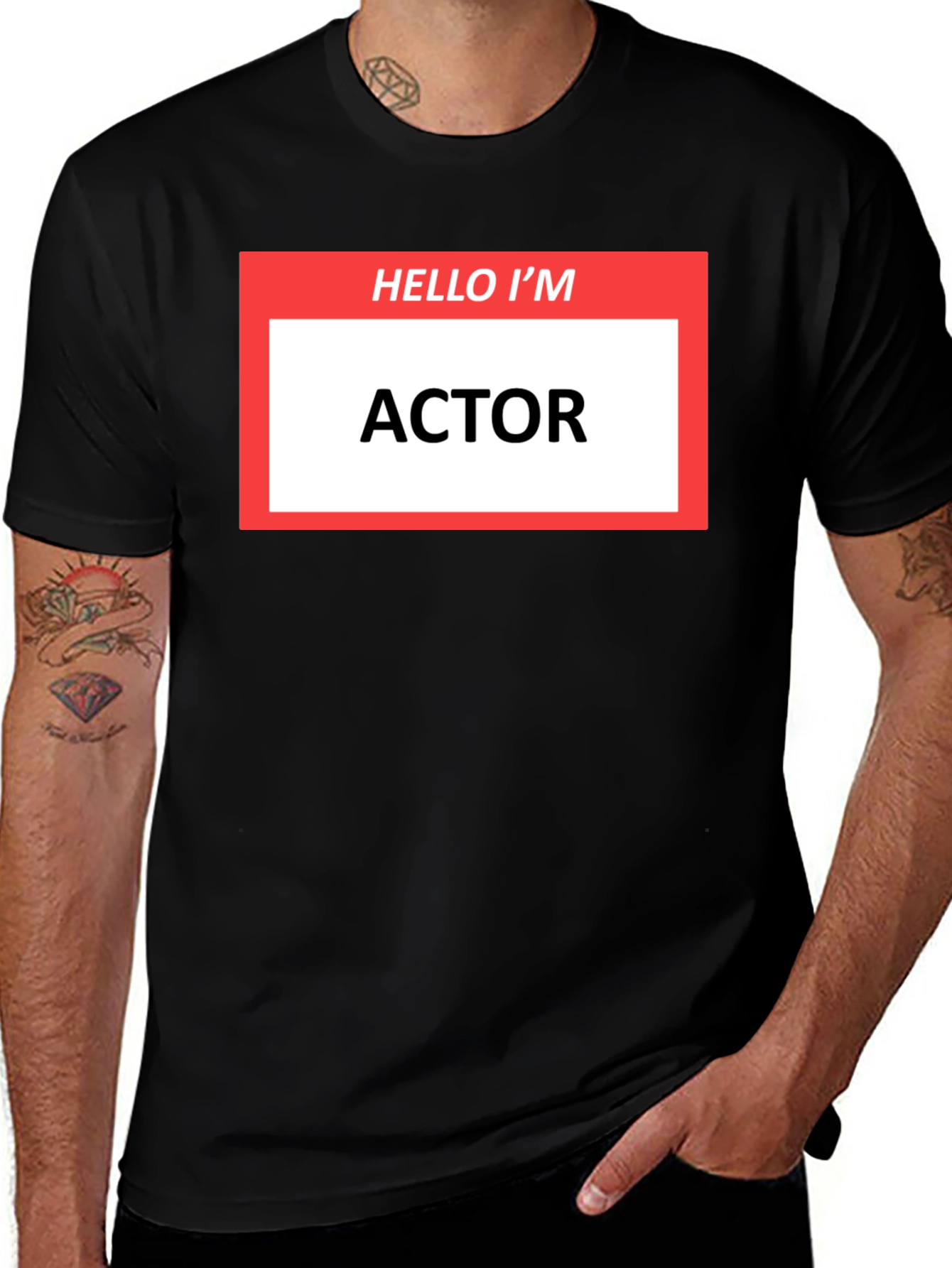 Variant 17 of Hello I'm ACTOR T-Shirt - Funny Profession Tee