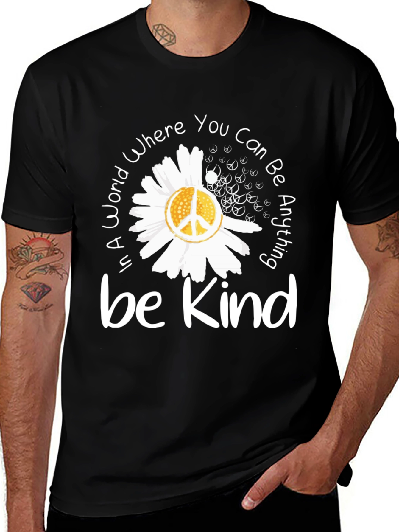 Variant 19 of Be Kind T-Shirt - Daisy Peace Sign