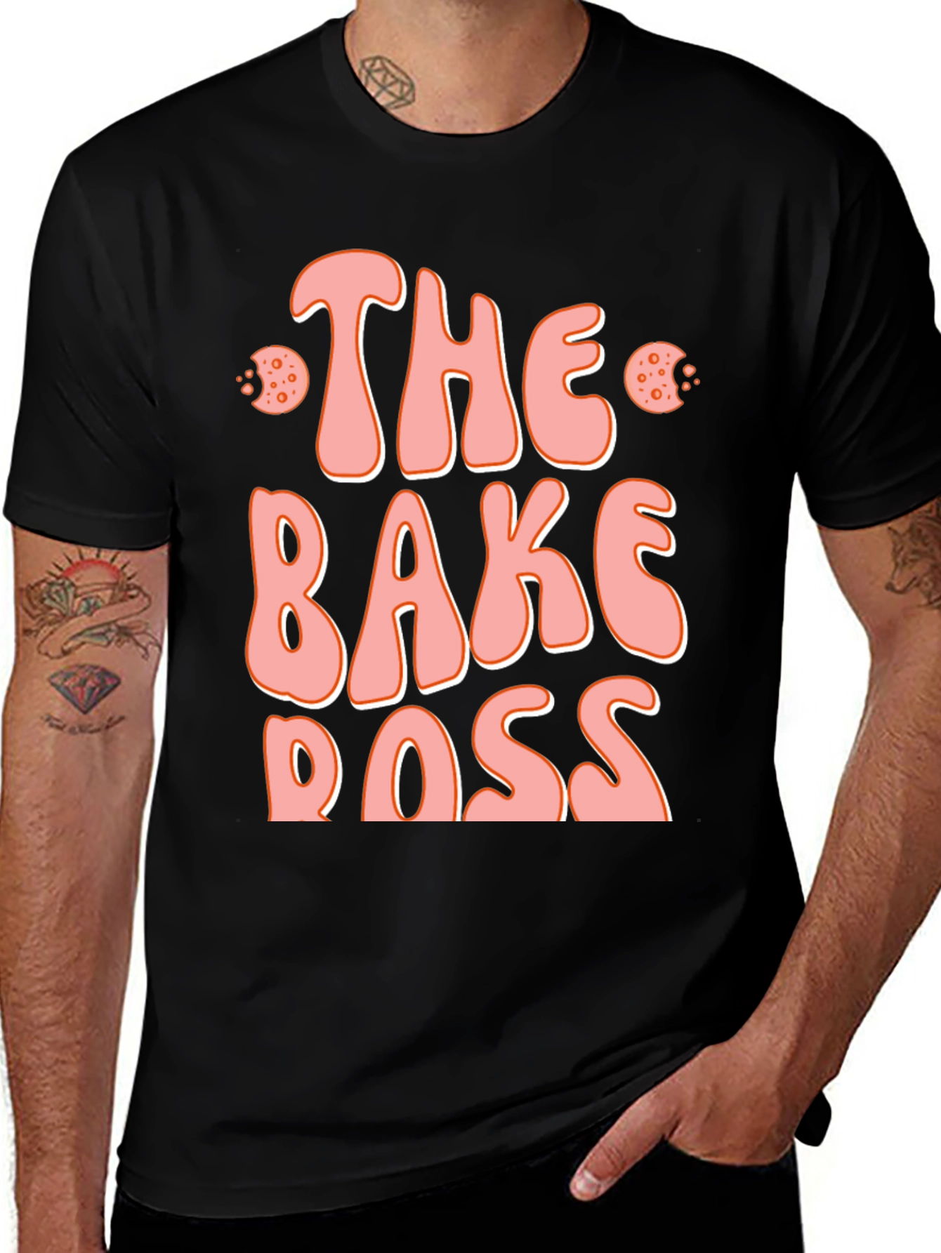 The Bake Boss Black Graphic T-Shirt