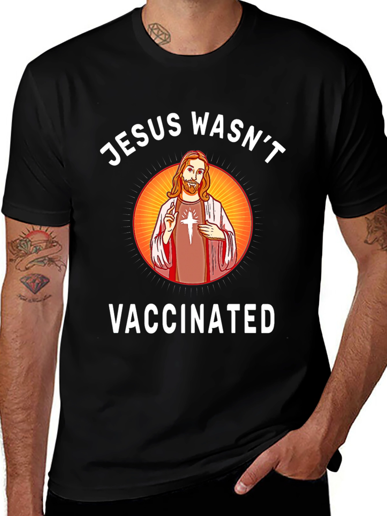 Variant 22 of Jesus Wasn't Vaccinated T-Shirt