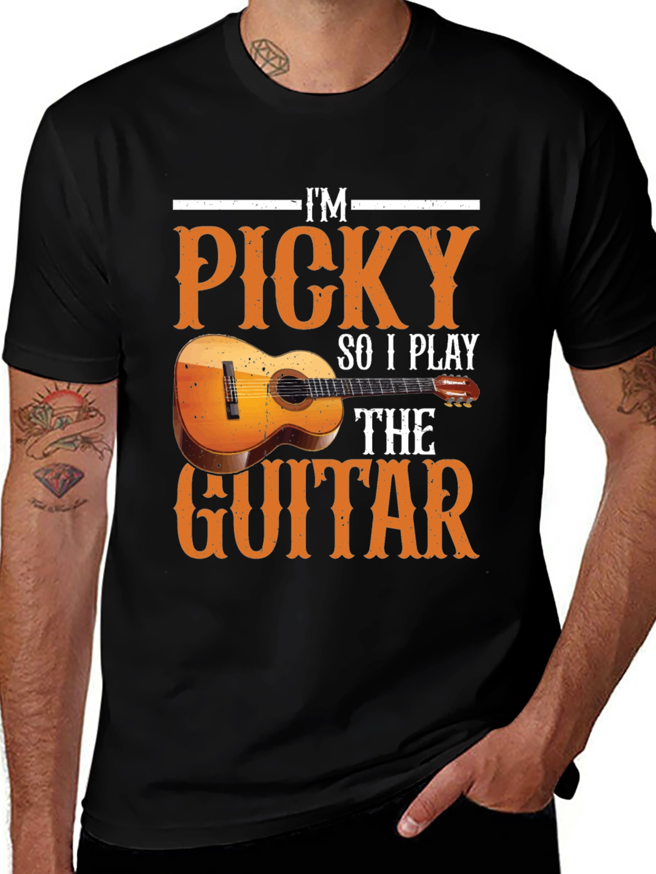 Variant 28 of Picky Guitarist Graphic T-Shirt - Music Lover Tee