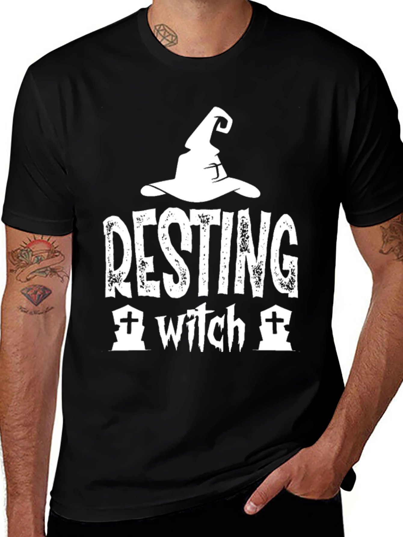 Resting Witch Face Halloween T-Shirt