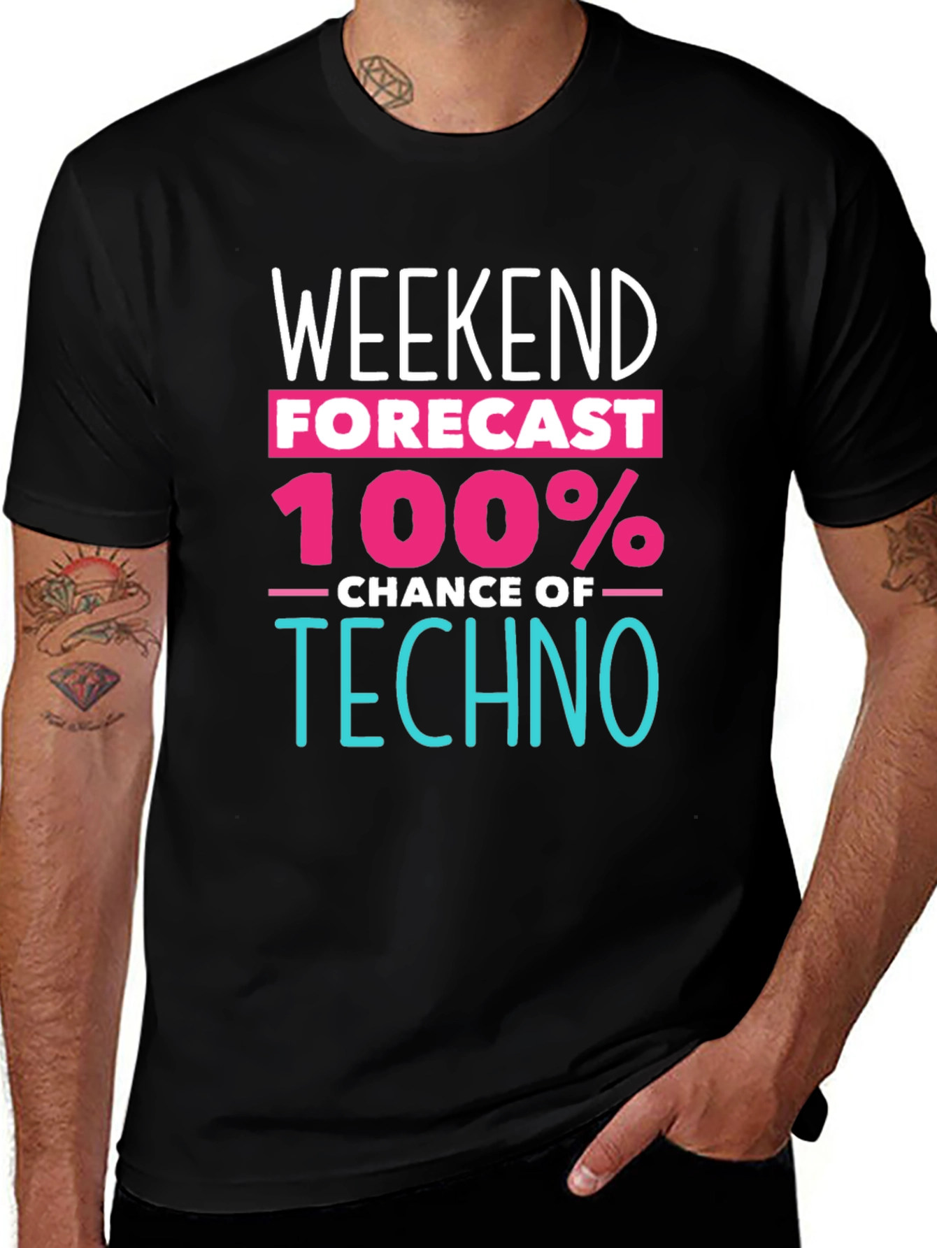 Variant 27 of Weekend Forecast Techno Music T-Shirt