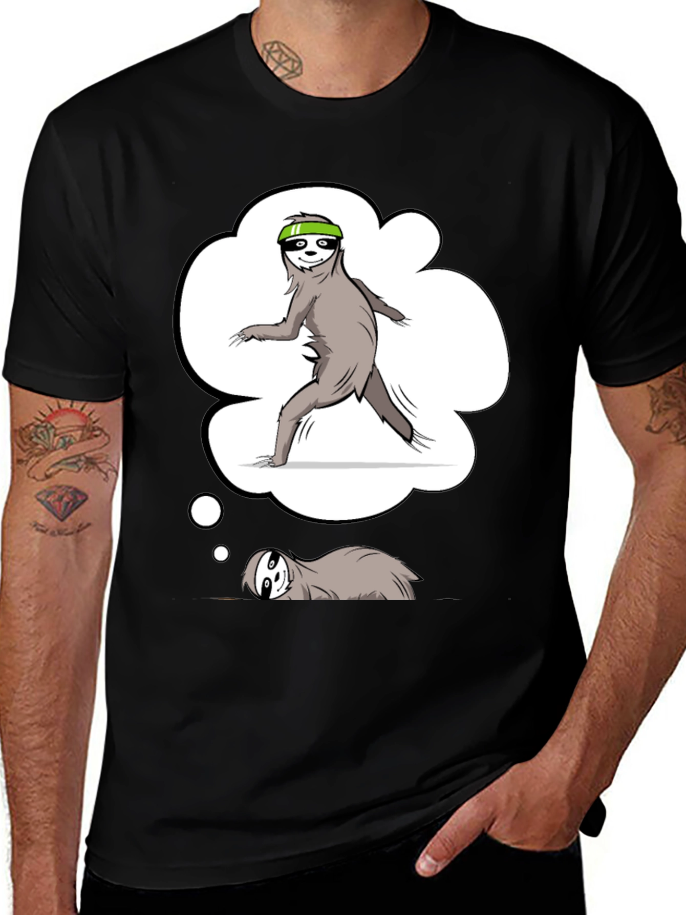 Variant 8 of Funny Sloth T-Shirt - Lazy Active Dreams