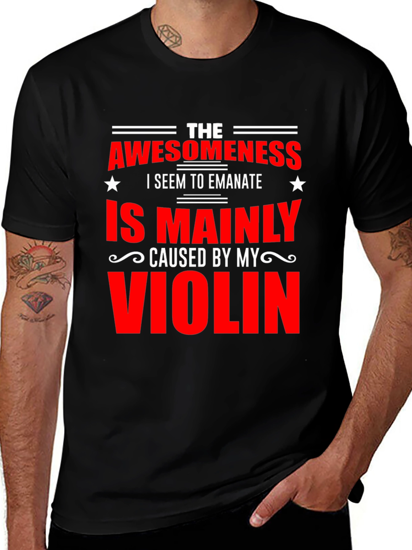 Variant 6 of Awesomeness Violin T-Shirt