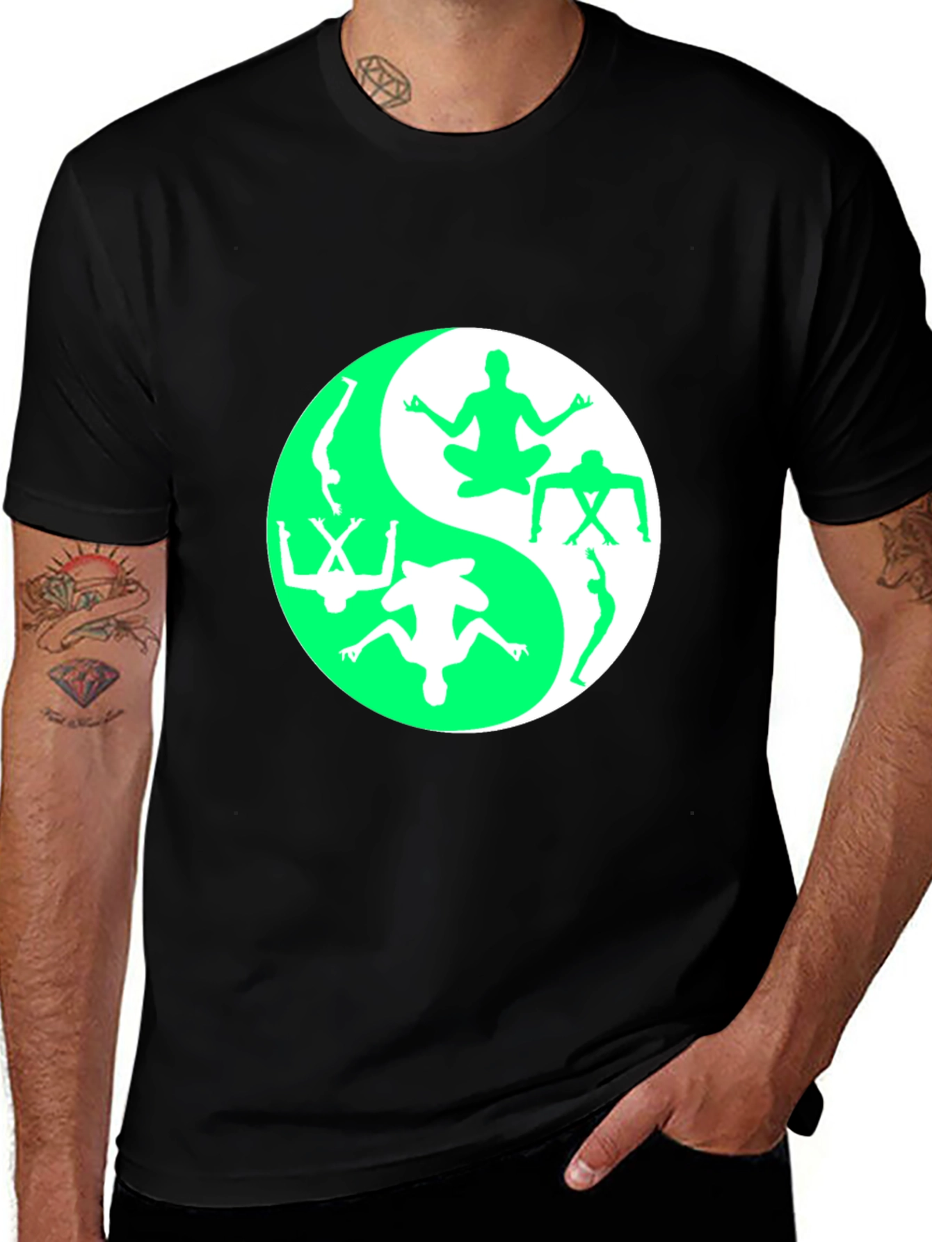 Variant 27 of Yin Yang Yoga Poses Graphic Tee
