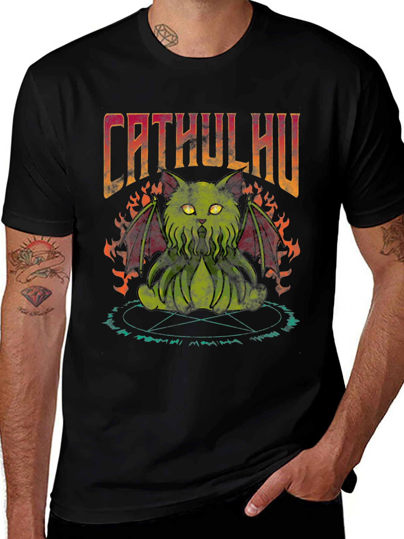 CATHULHU T-Shirt Funny Horror Graphic Tee