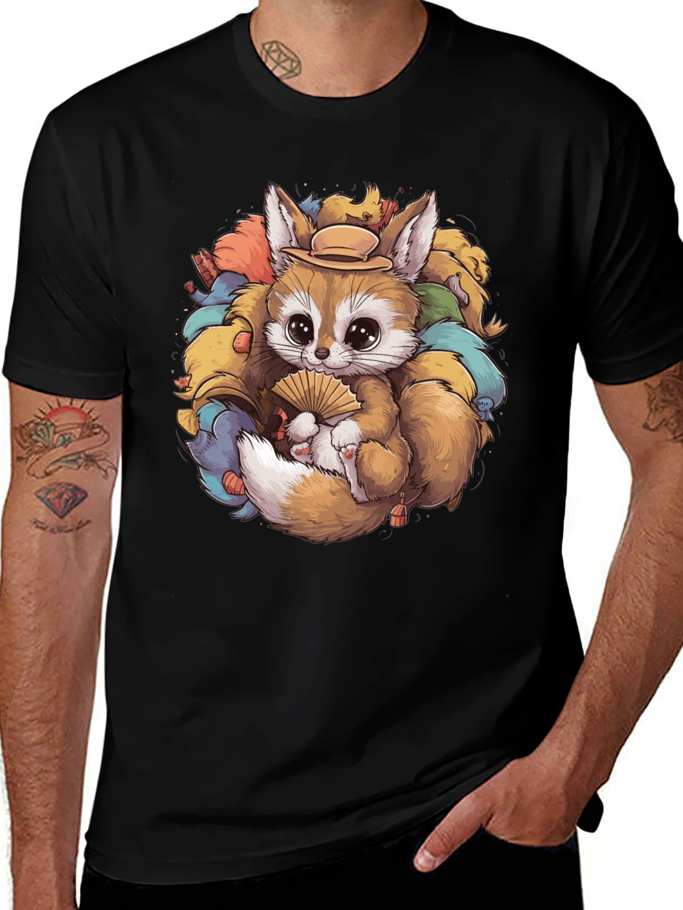 Variant 19 of Cute Fox Graphic Tee - Unique Animal Design