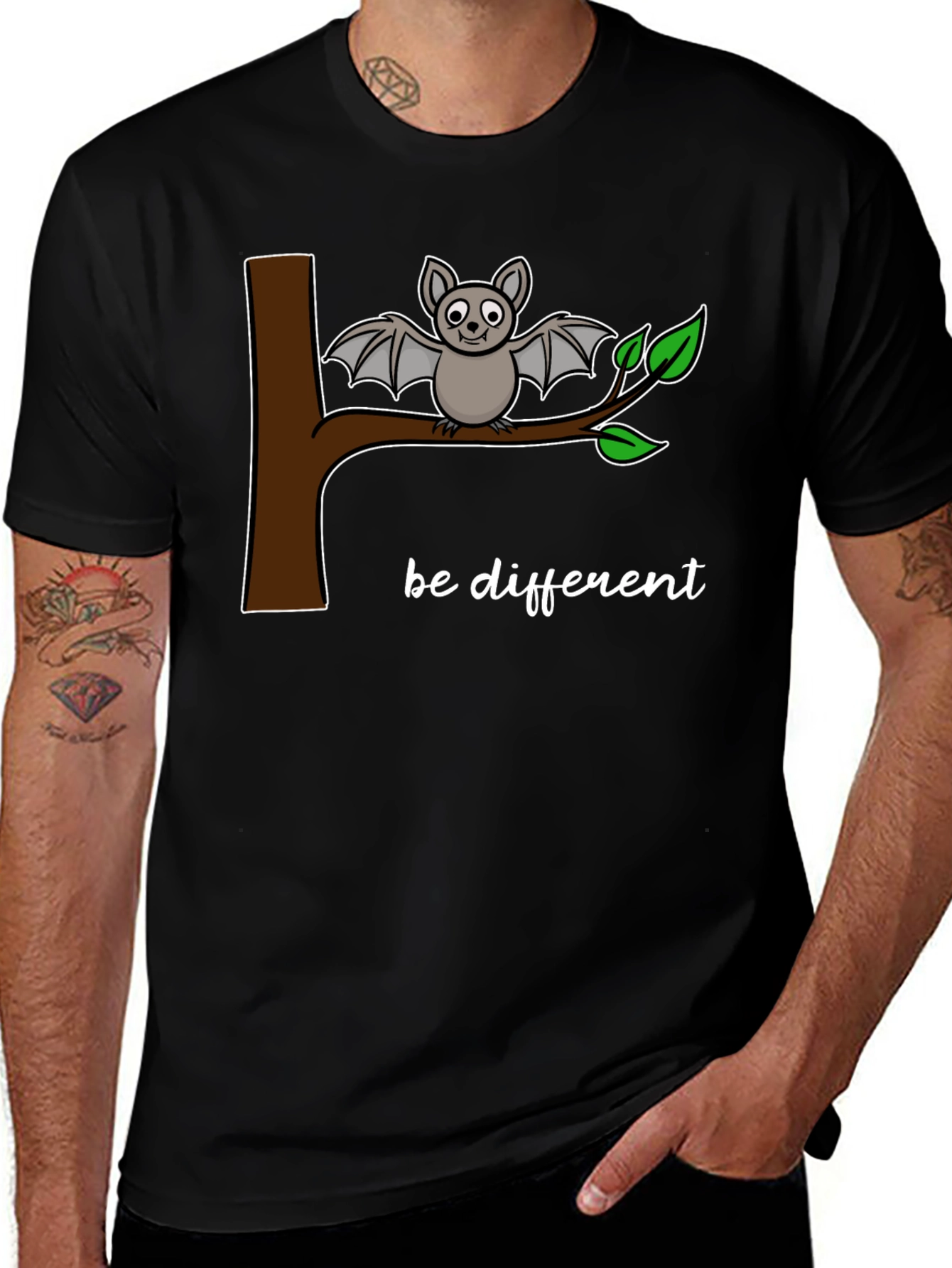 Variant 2 of Be Different Bat T-Shirt
