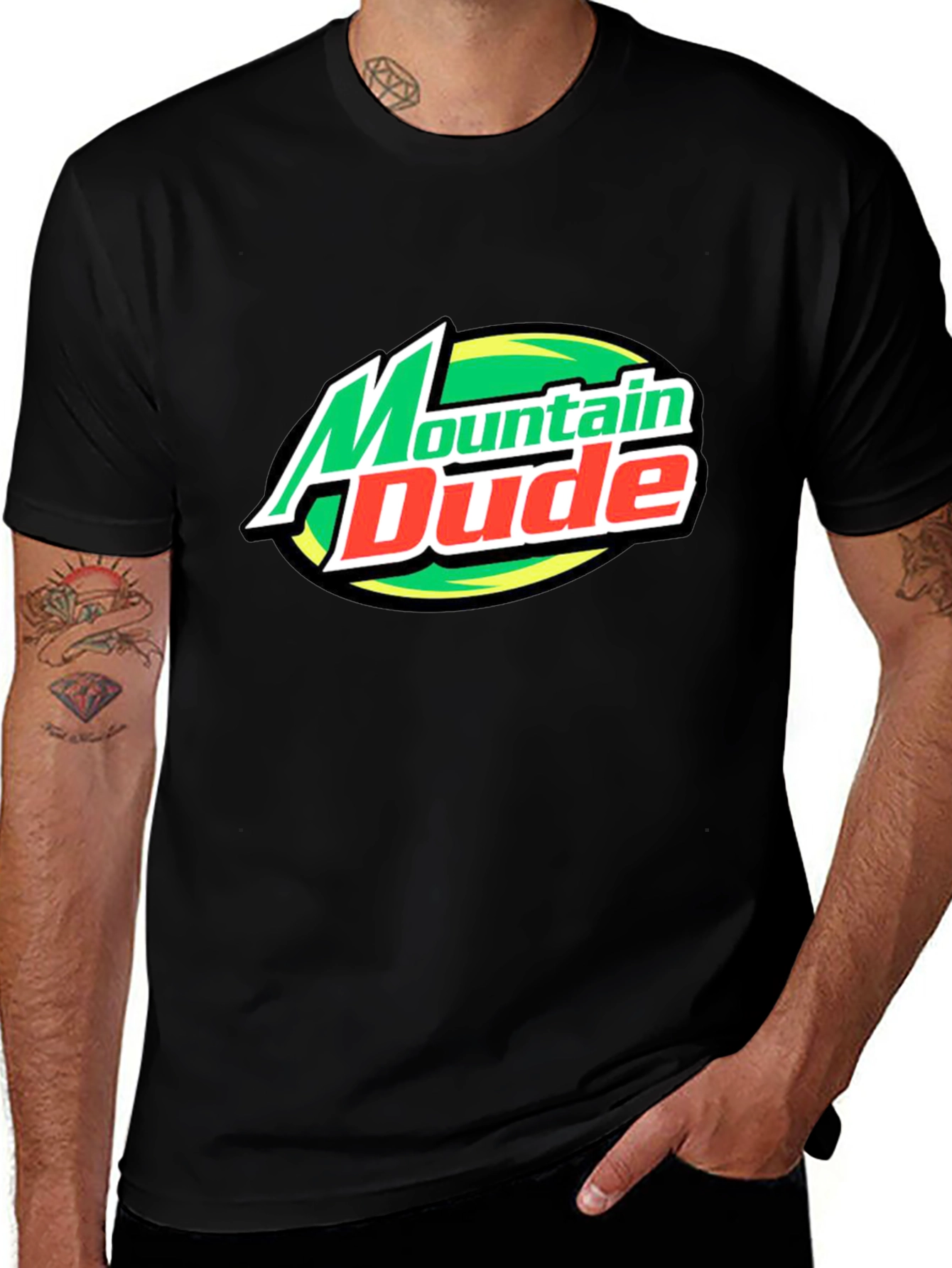 Variant 20 of Mountain Dude Black T-Shirt
