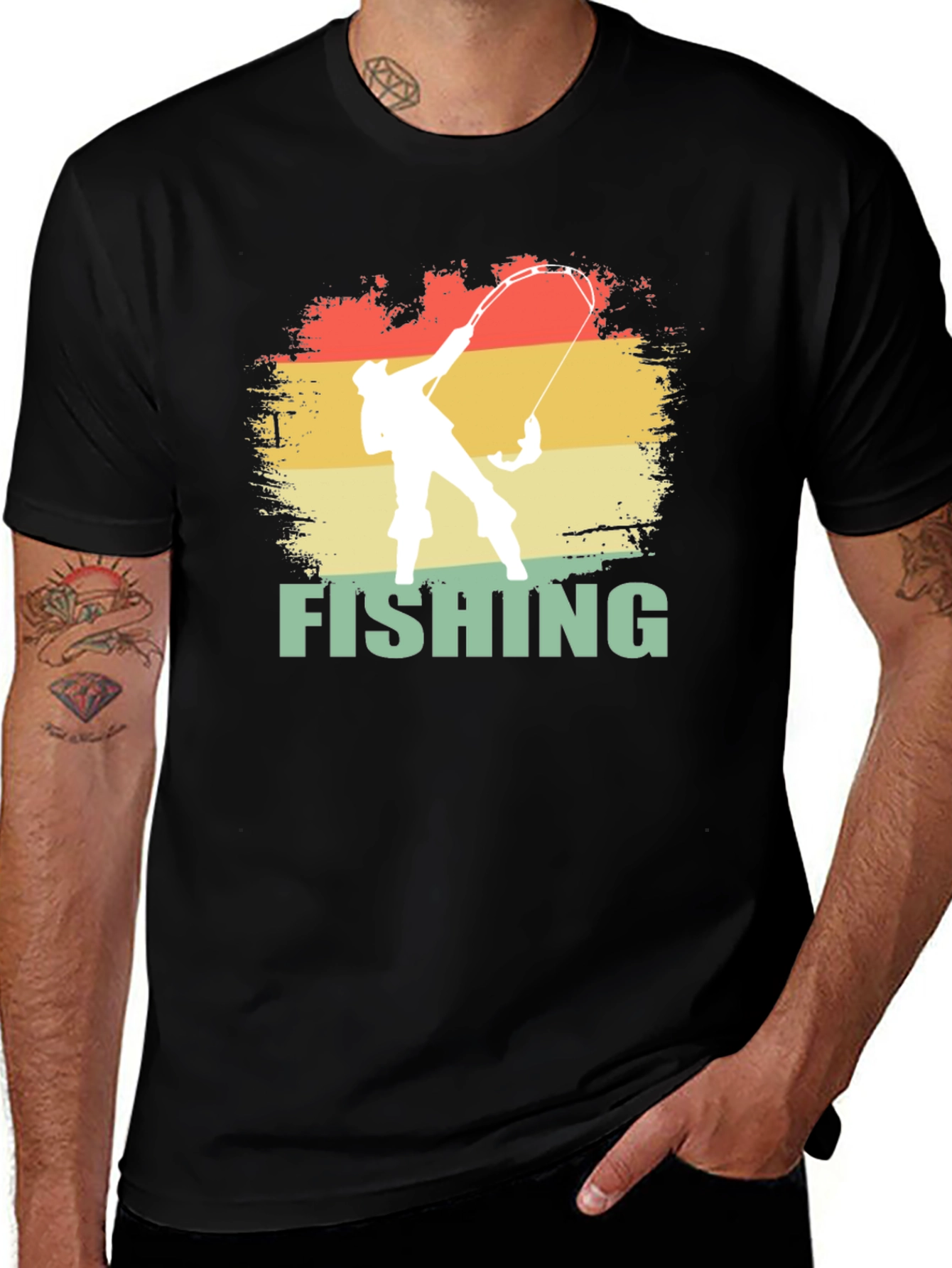 Retro Fishing T-Shirt - Vintage Angler Design