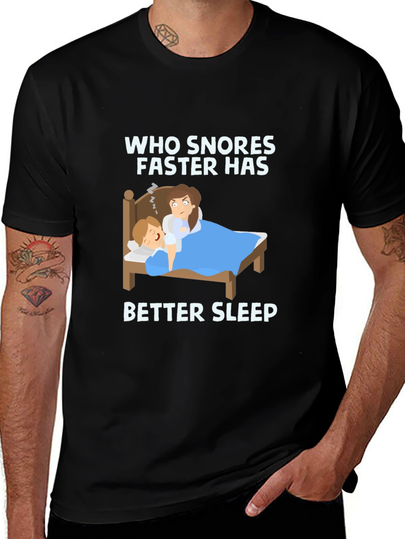 Variant 16 of Funny Snoring T-Shirt - Better Sleep Design