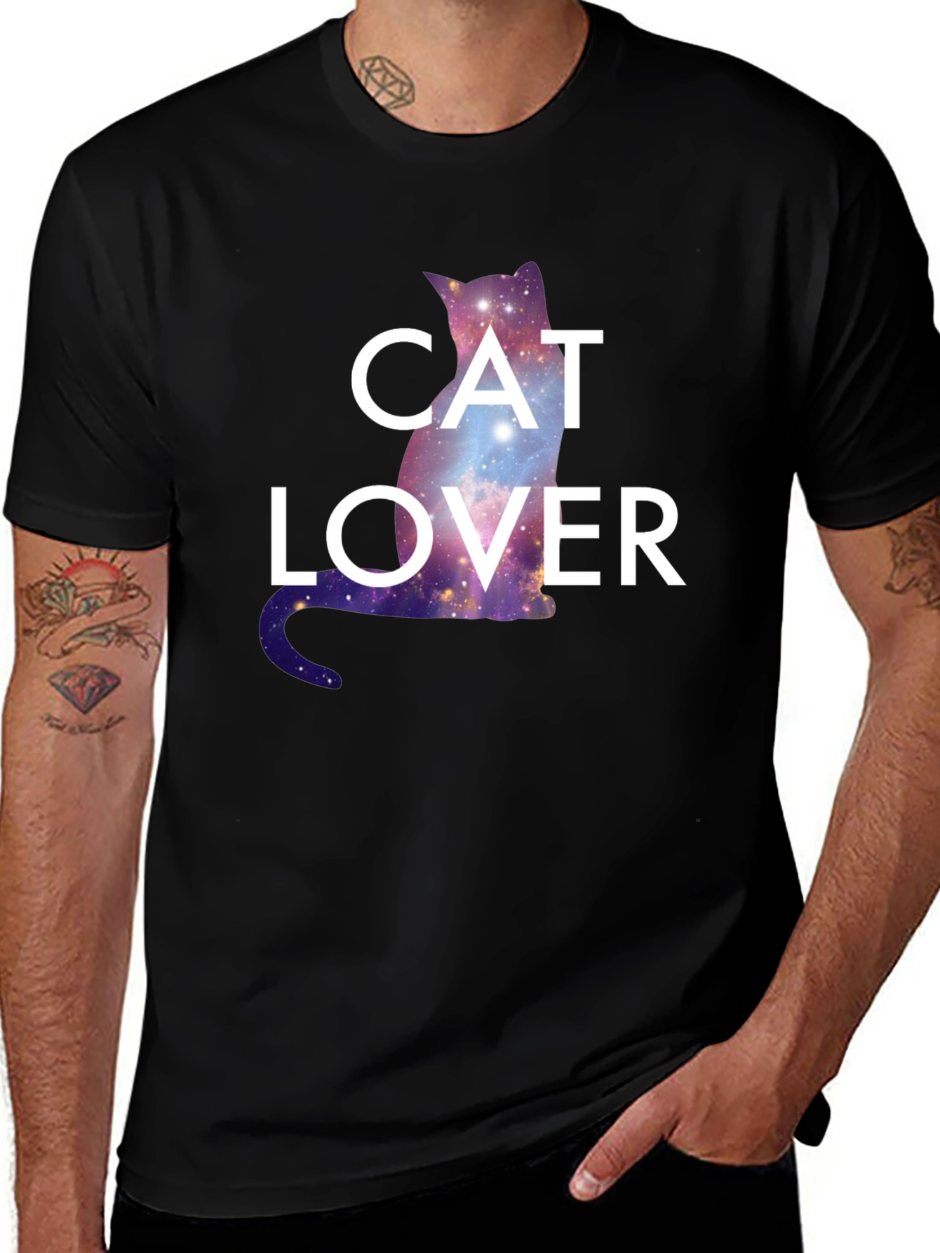 Variant 27 of Cosmic Cat Lover Graphic Tee