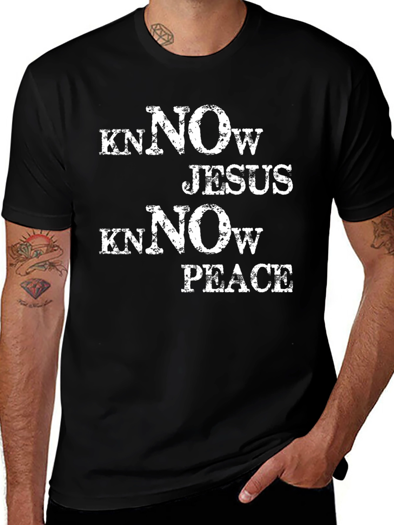 Variant 13 of Know Jesus Know Peace Black T-Shirt