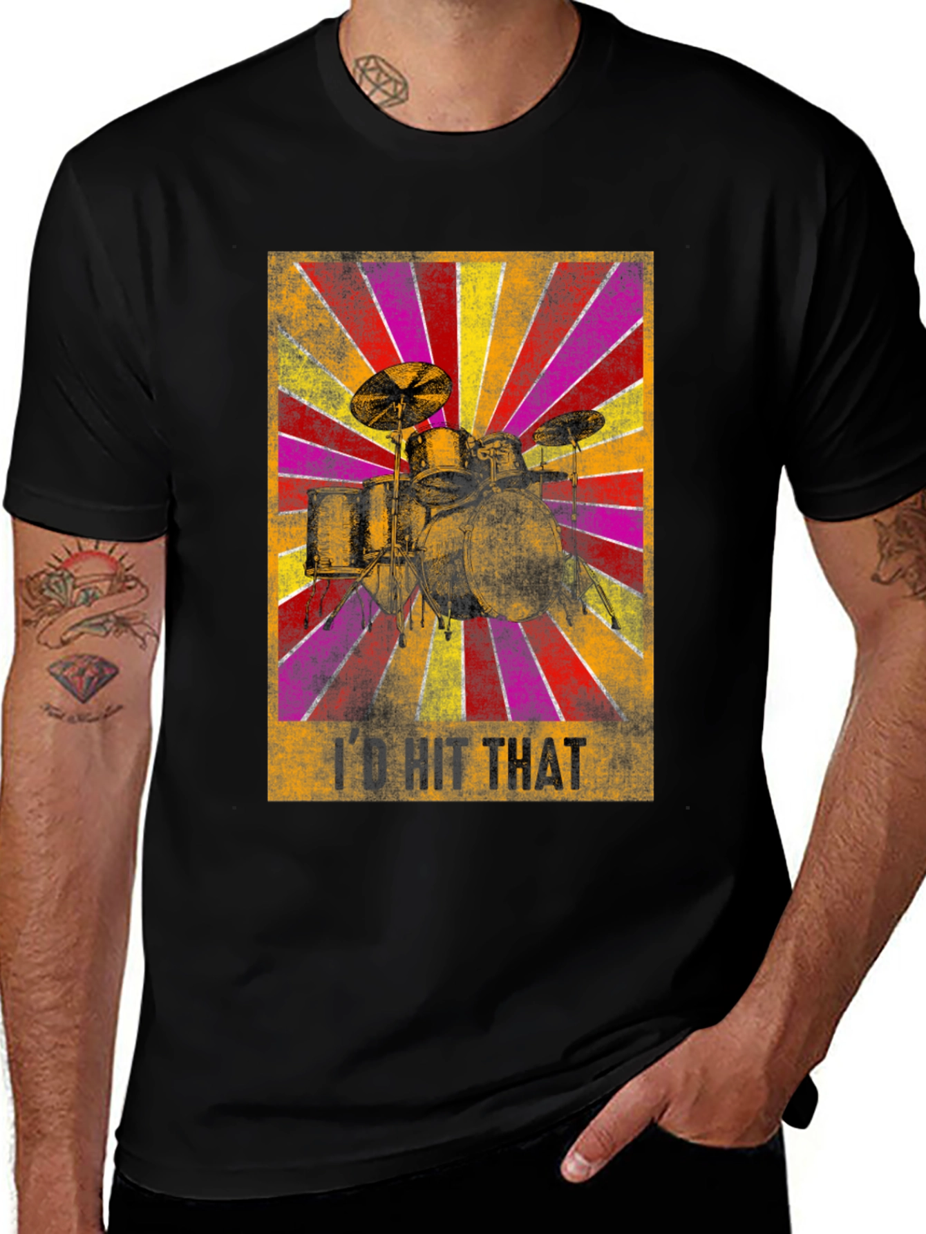 Variant 4 of I'd Hit That Drum Set T-Shirt
