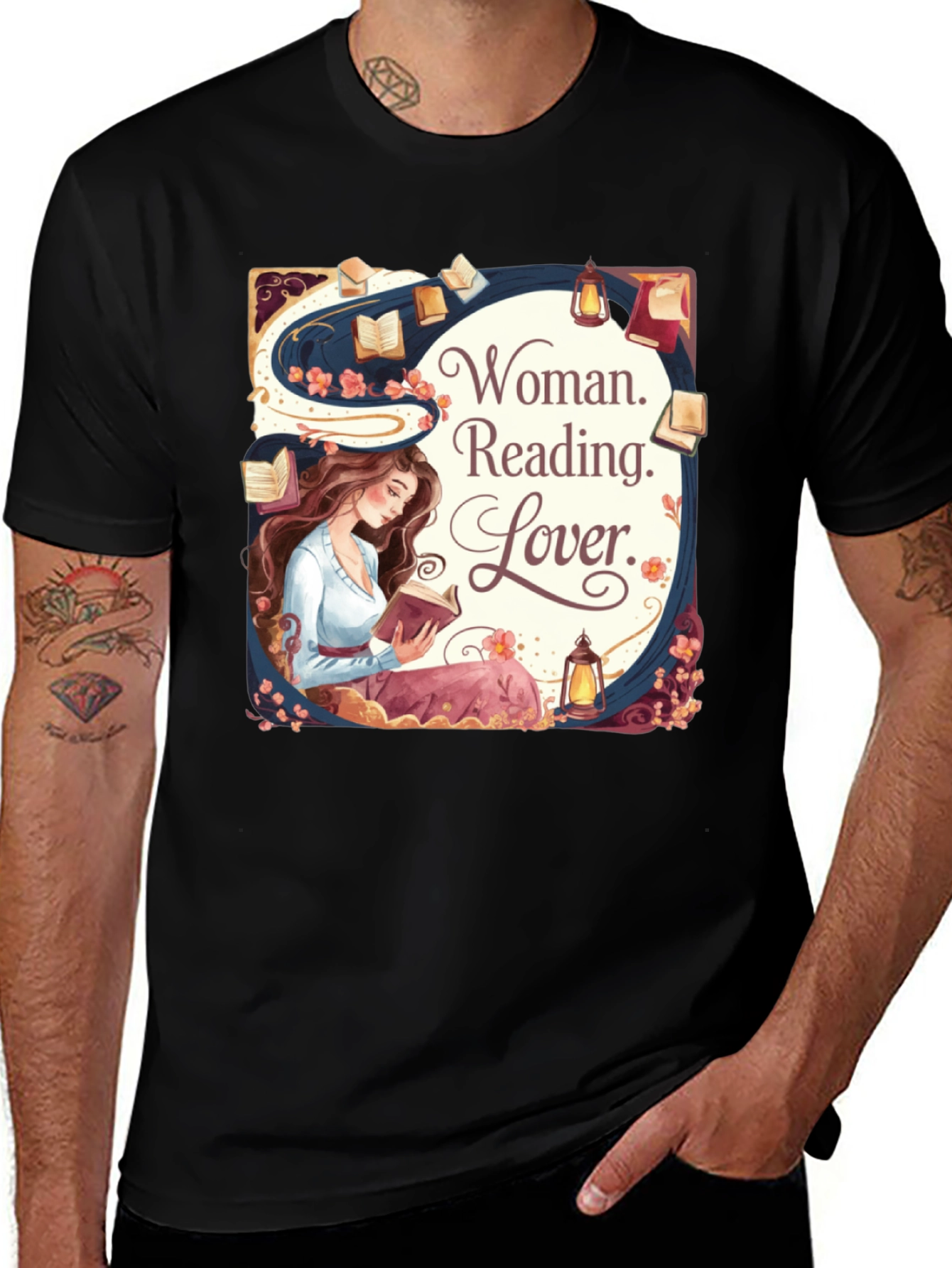 Woman Reading Lover T-Shirt Bookish Graphic Tee