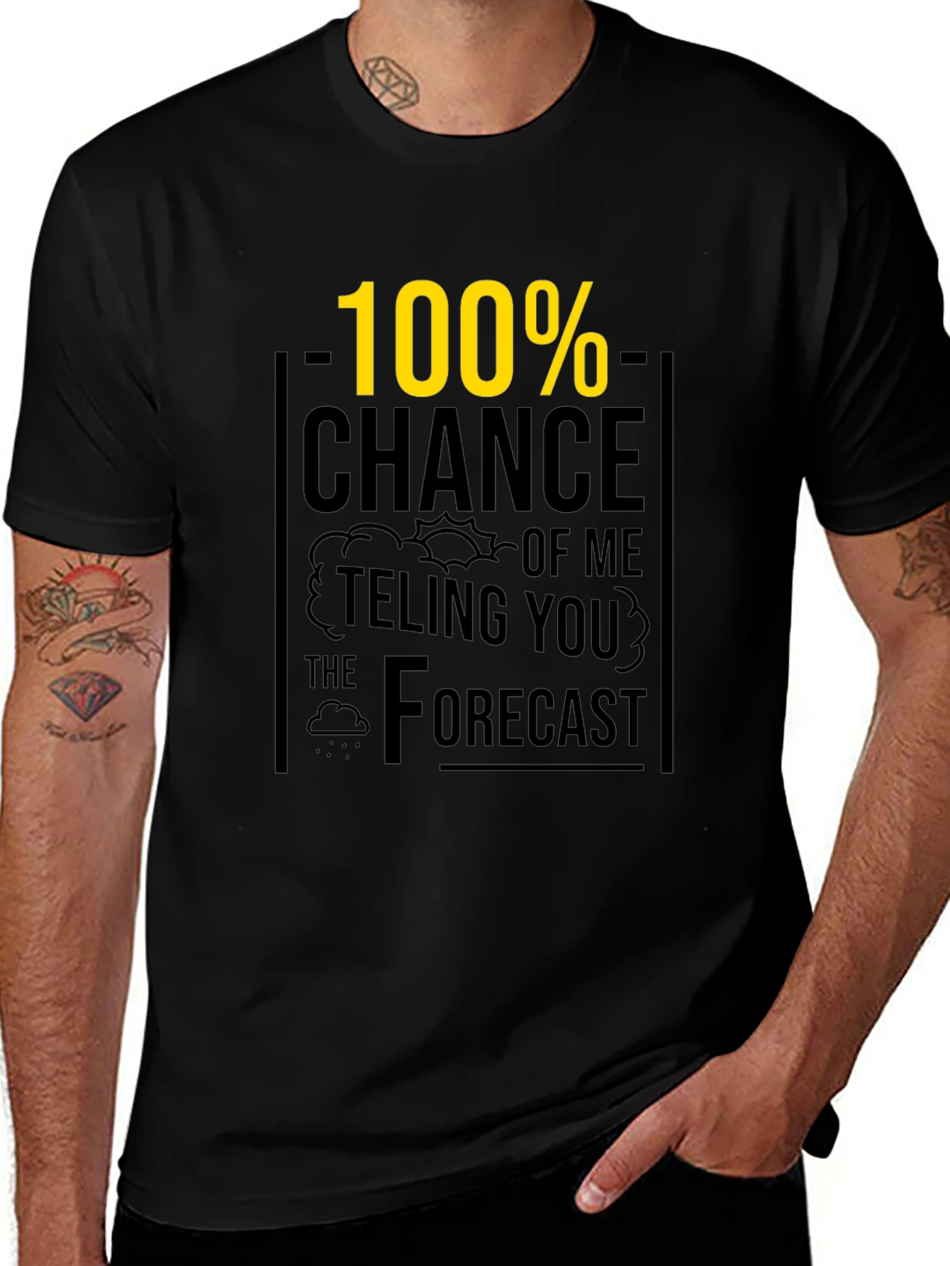 Variant 24 of Funny Weather Forecast Graphic Tee