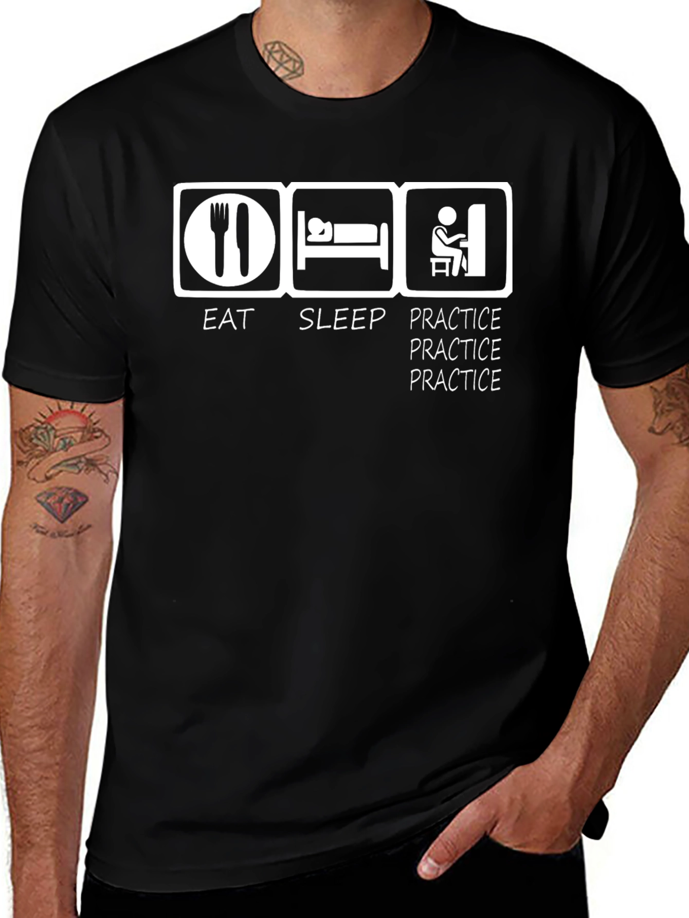 Variant 6 of Eat Sleep Practice T-Shirt