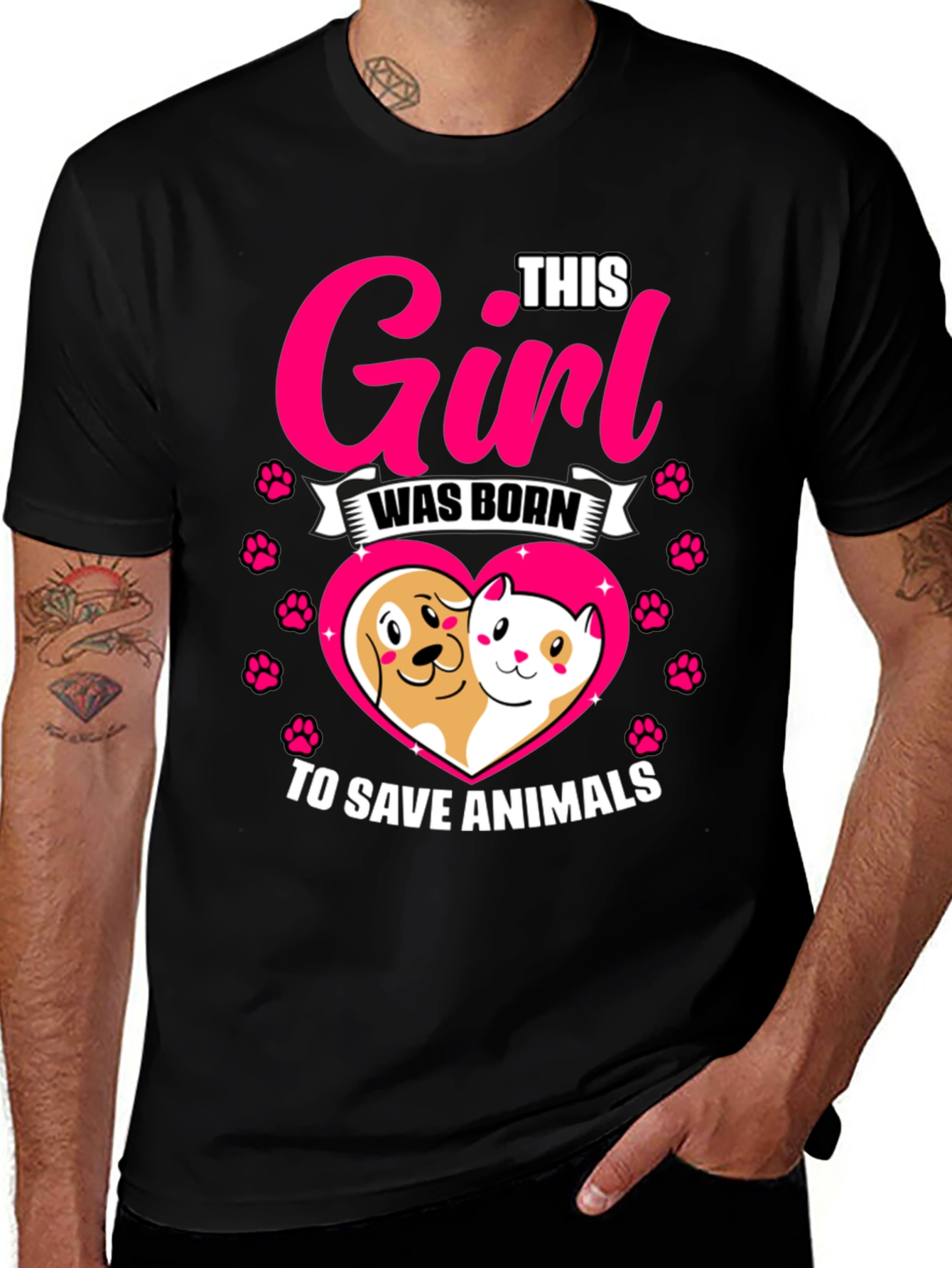 Variant 19 of This Girl Was Born to Save Animals T-Shirt