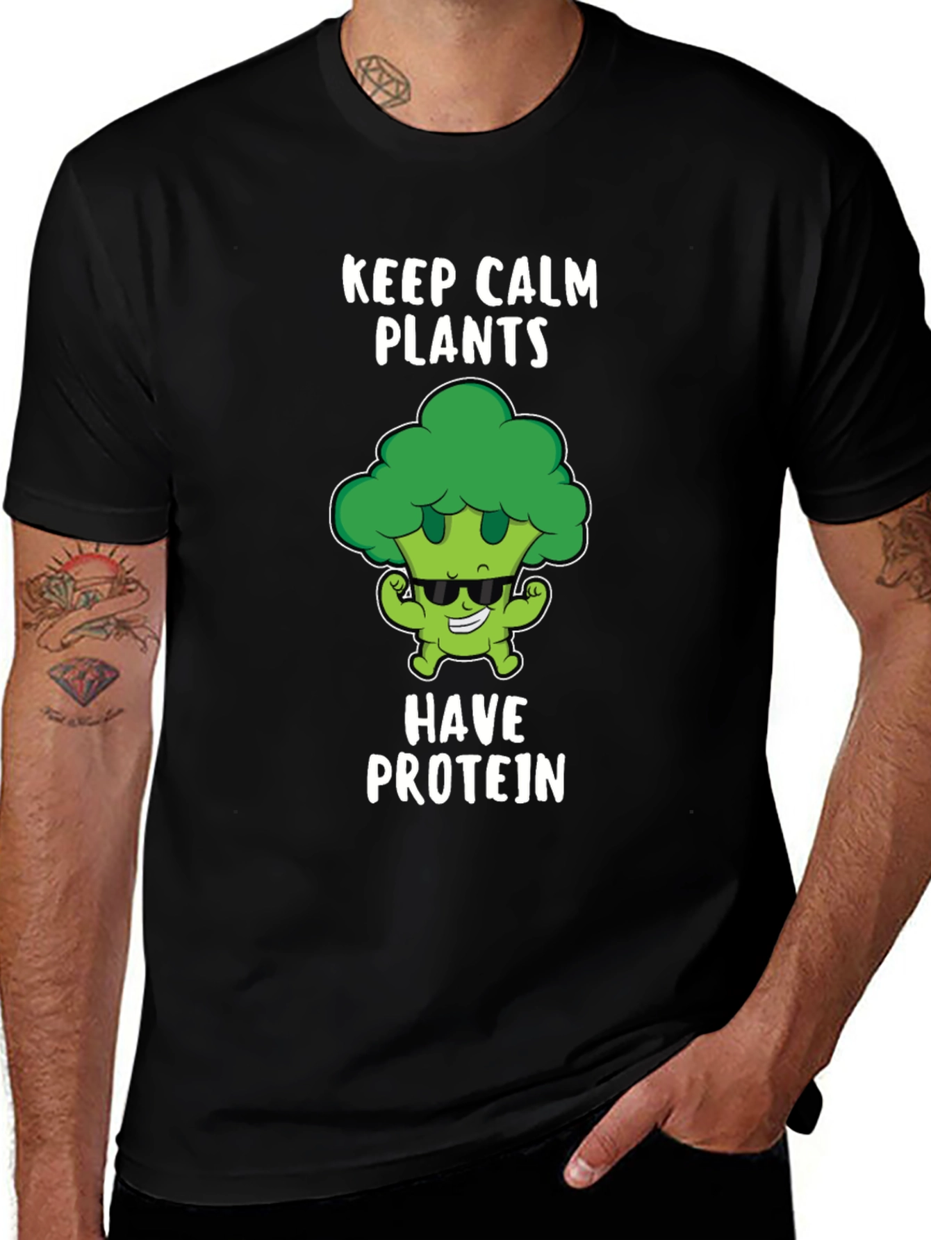 Variant 15 of Keep Calm Plants Have Protein T-Shirt