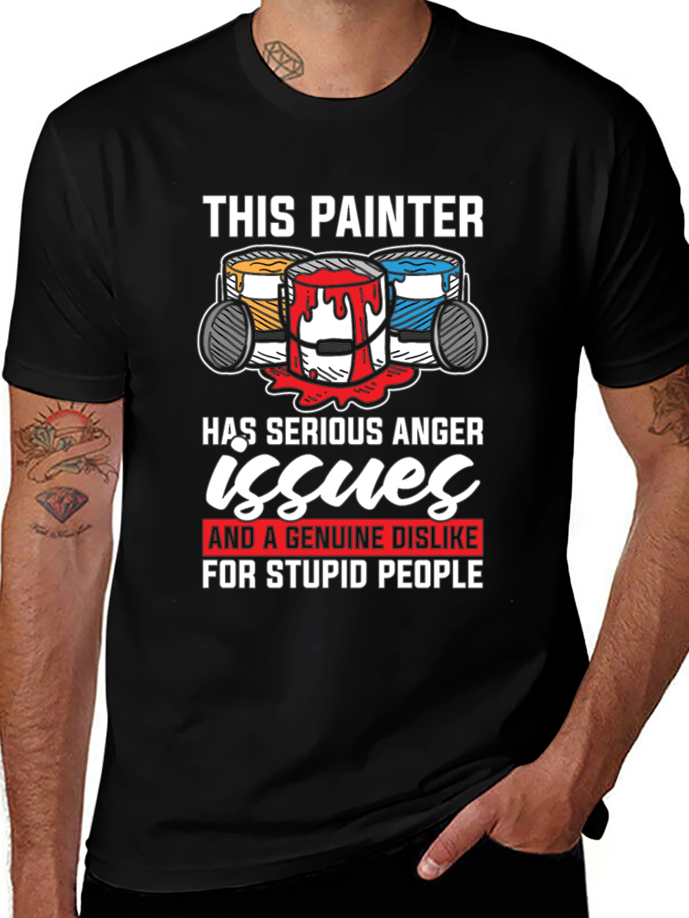 Variant 20 of Painter Anger Issues Graphic T-Shirt