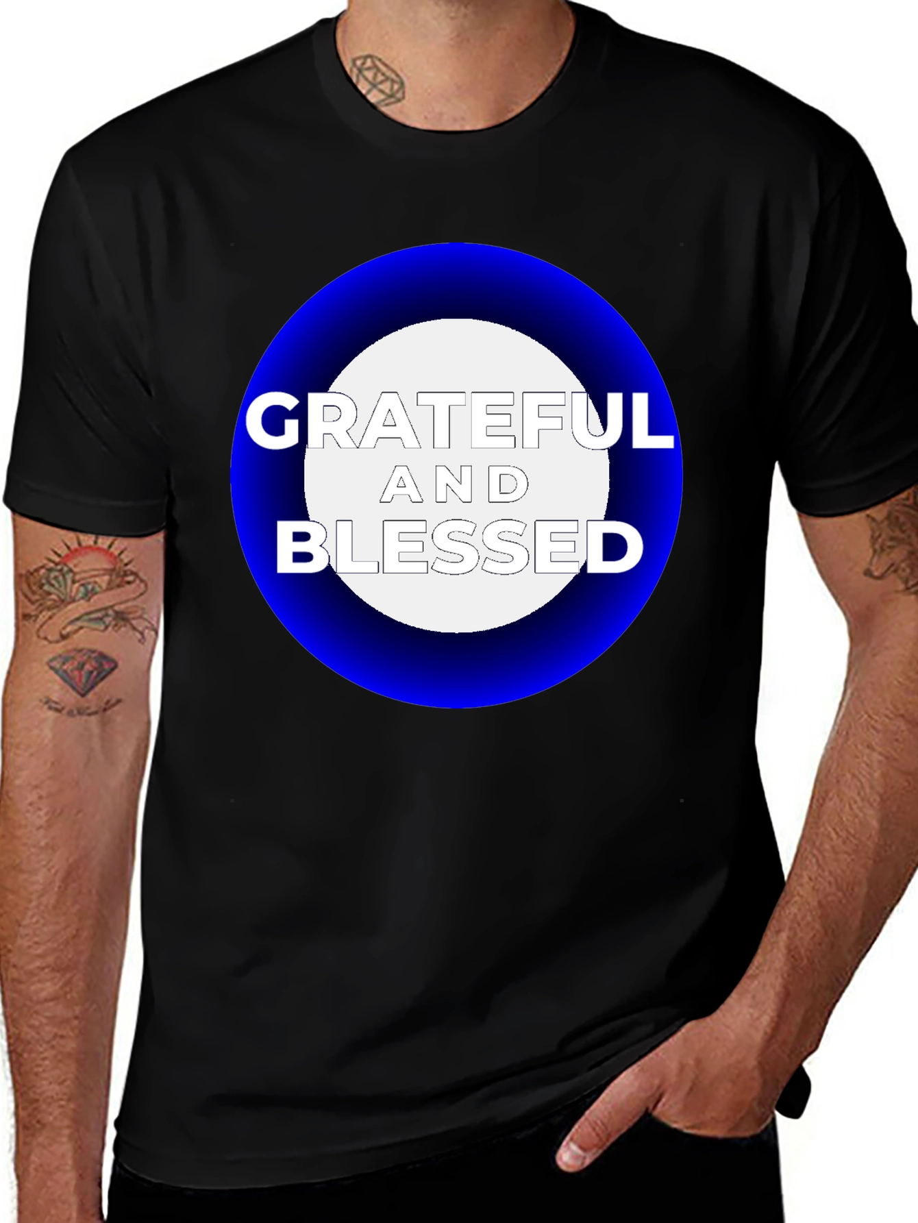 Variant 2 of Grateful & Blessed Graphic T-Shirt - Stylish Comfort