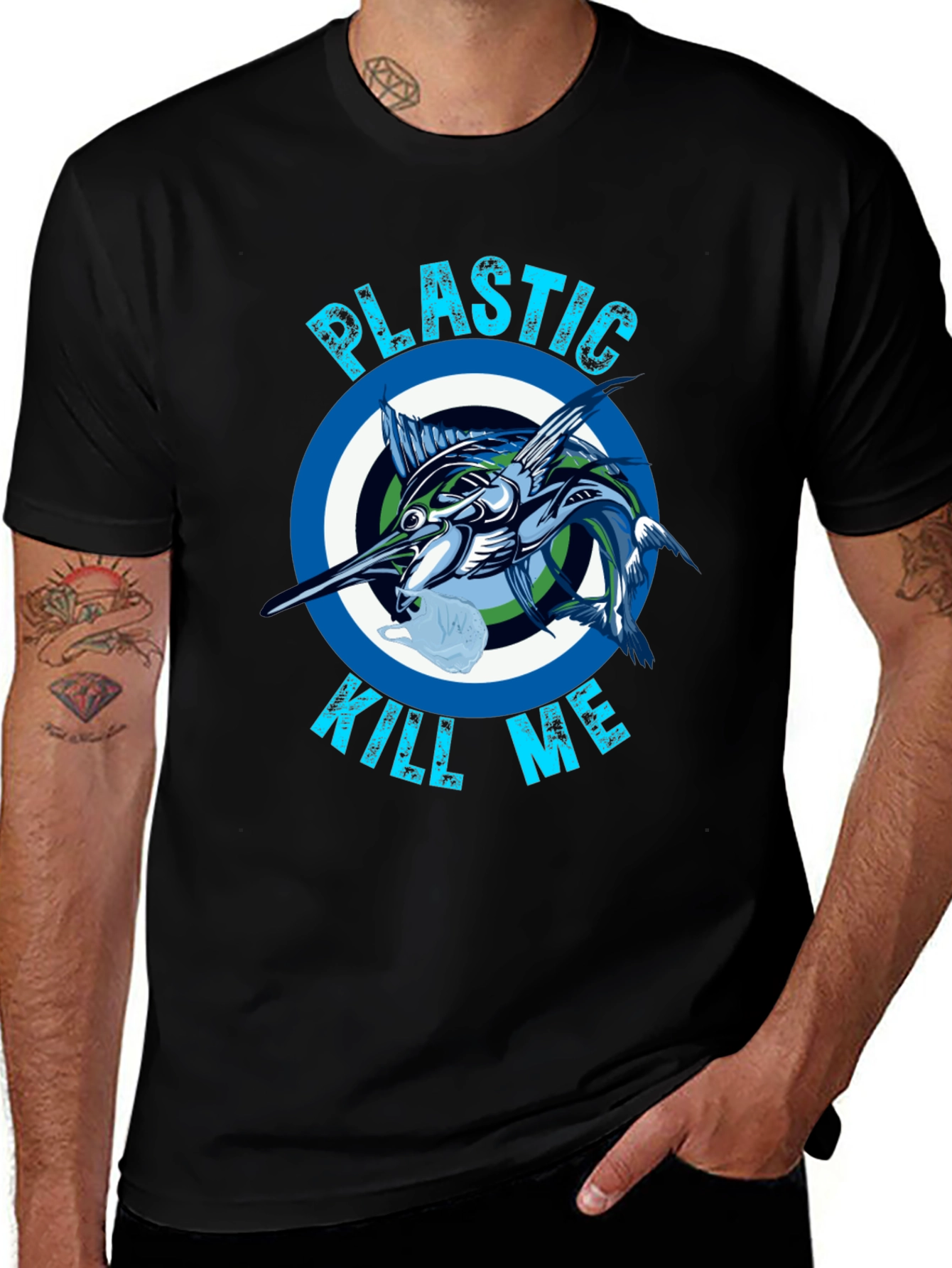 Plastic Kills Fish T-Shirt - Save Marine Life