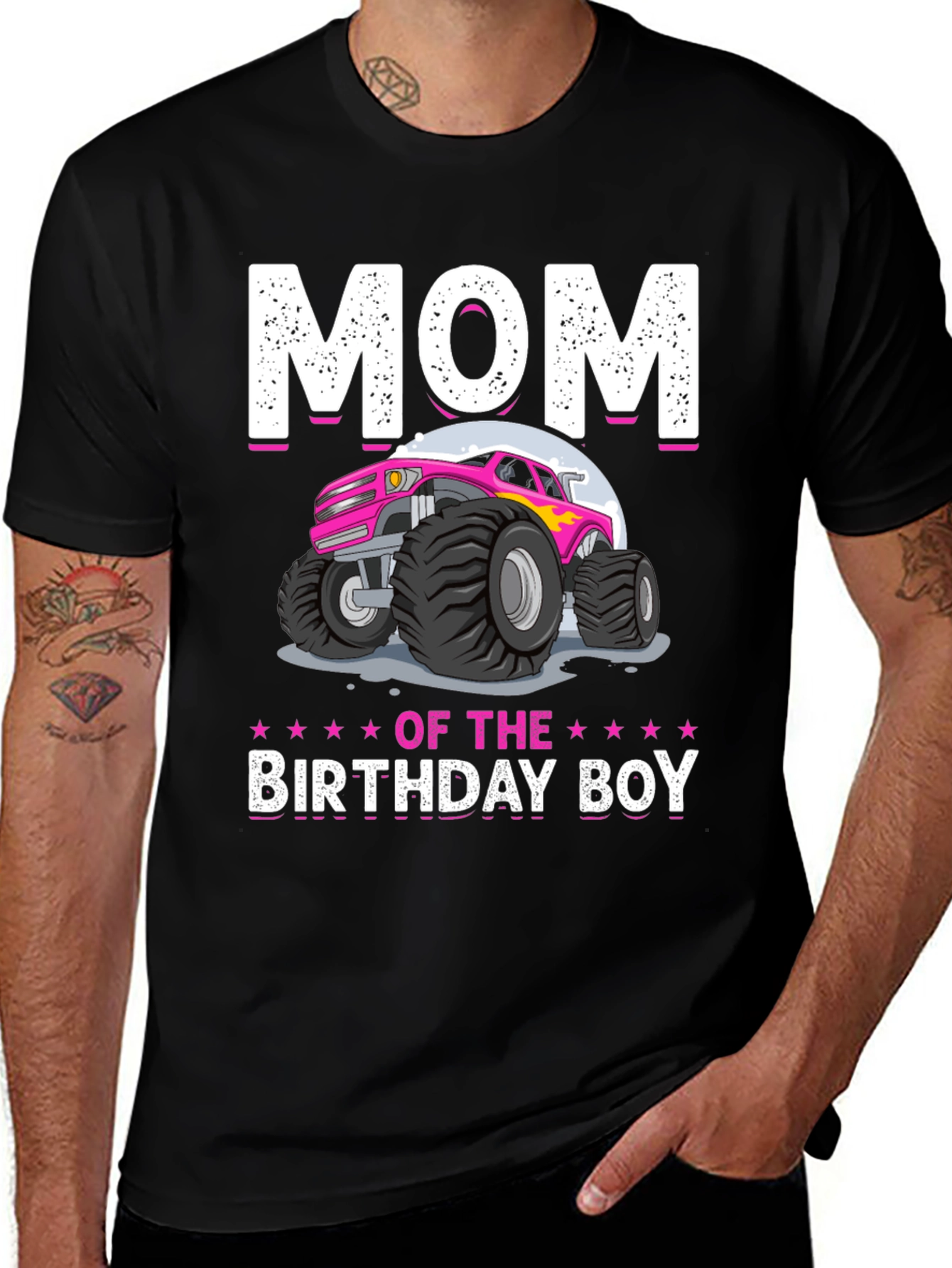 Mom of the Birthday Boy Monster Truck T-Shirt