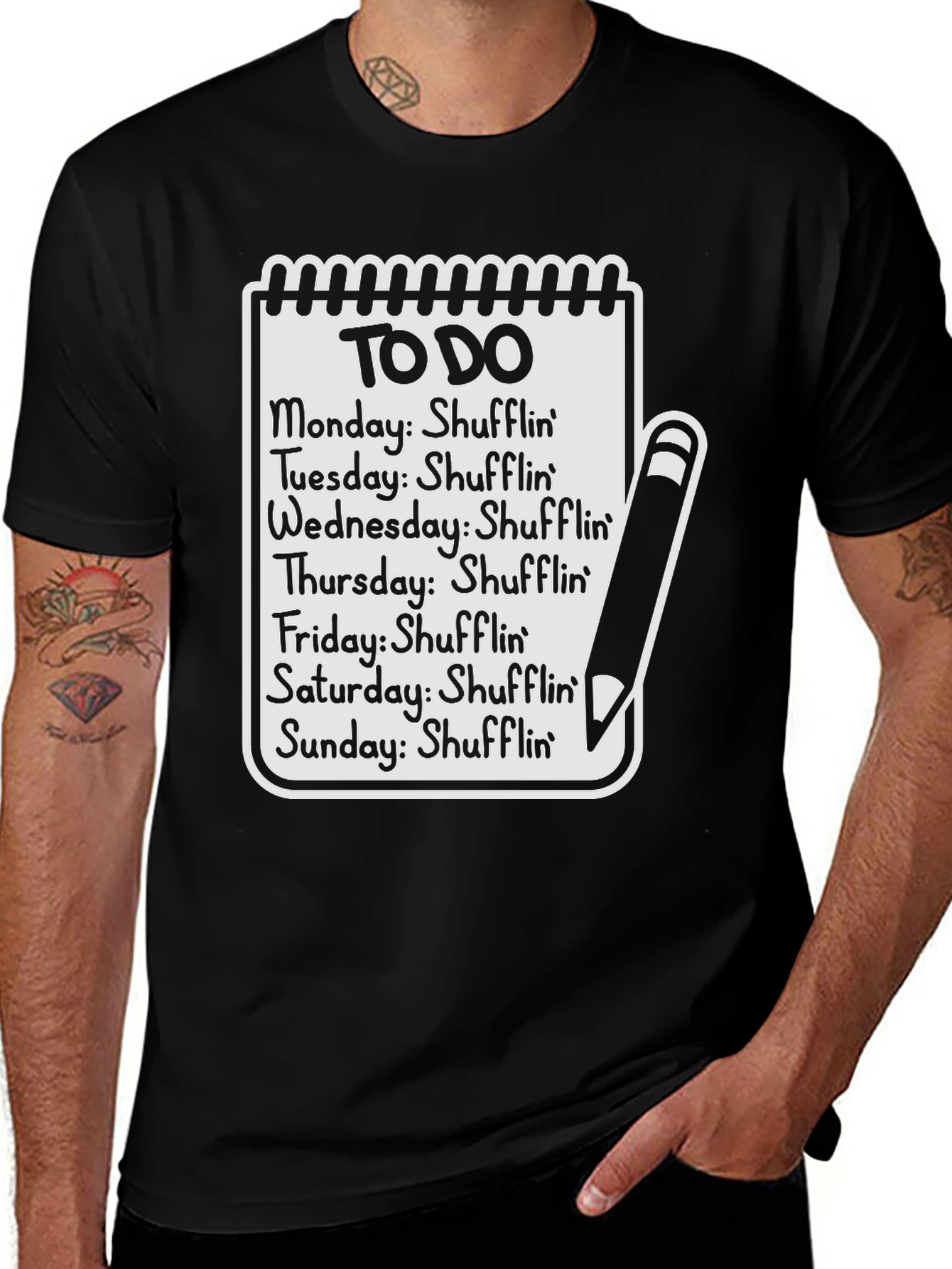 Variant 29 of Shufflin' To-Do List T-Shirt - Funny Dance Tee