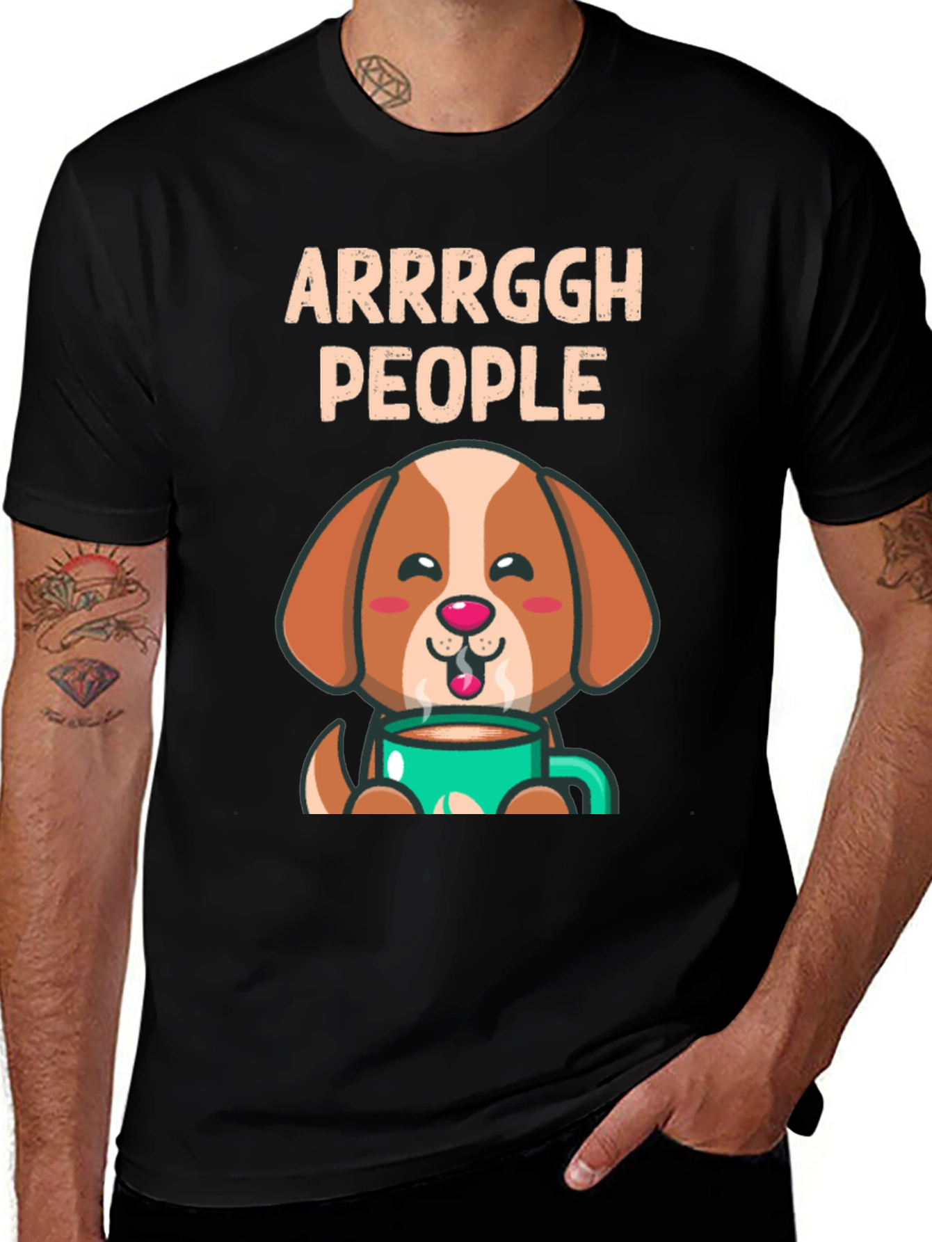 Variant 17 of Arrrggh People Dog Coffee T-Shirt