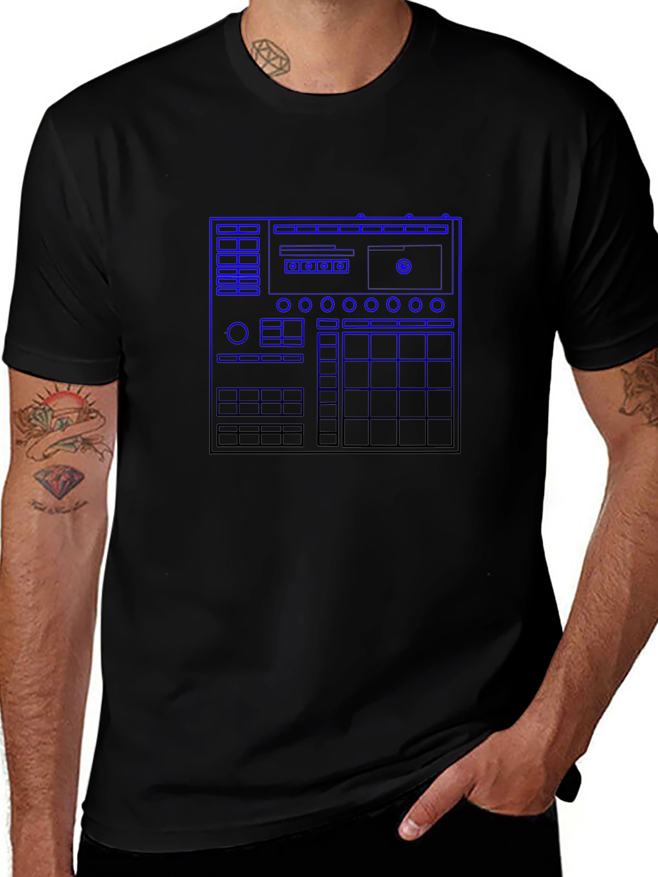 Variant 15 of MPC Blueprint Graphic T-Shirt - Black