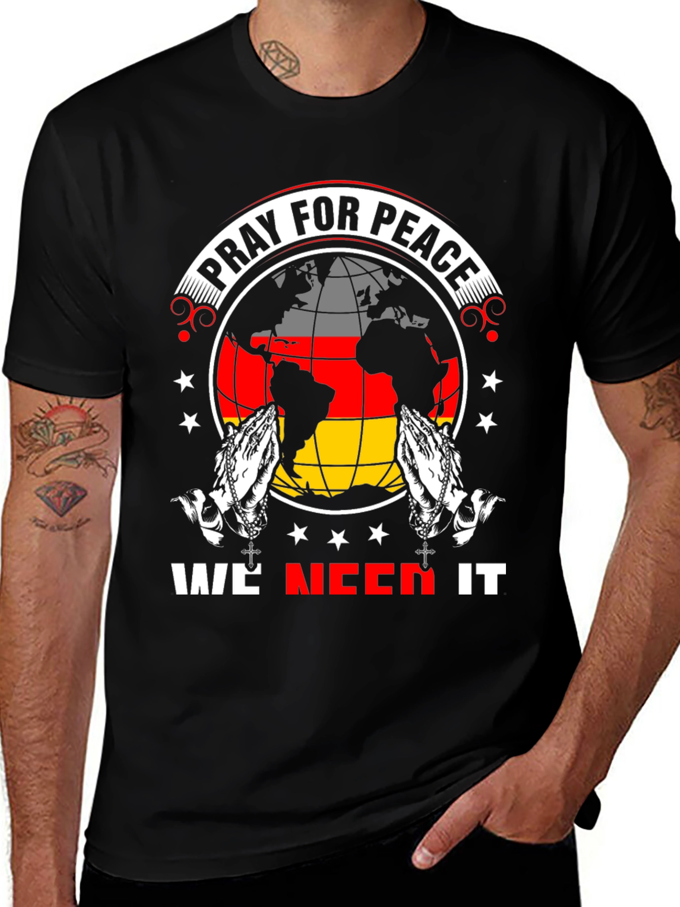 Variant 16 of Pray For Peace Graphic T-Shirt