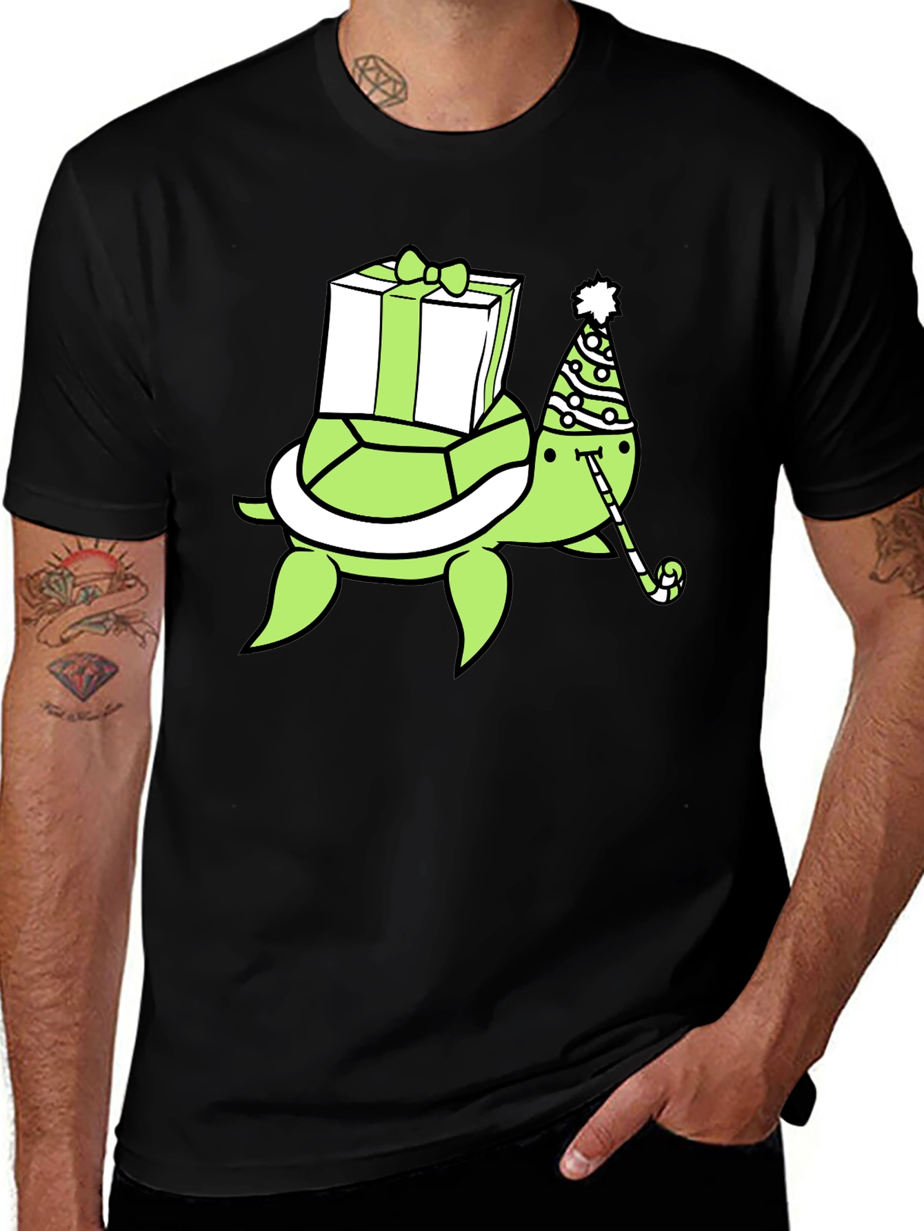 Variant 5 of Festive Turtle Gift T-Shirt