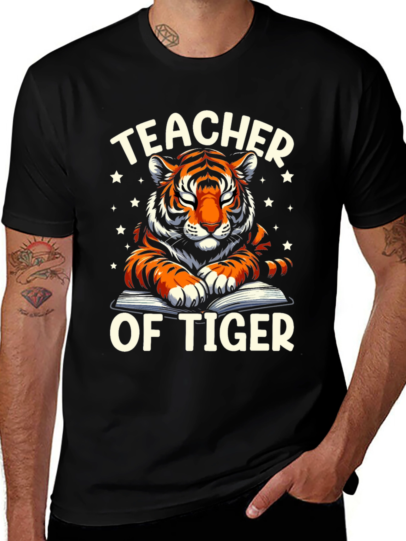 Variant 10 of Teacher Of Tiger Graphic Tee Shirt