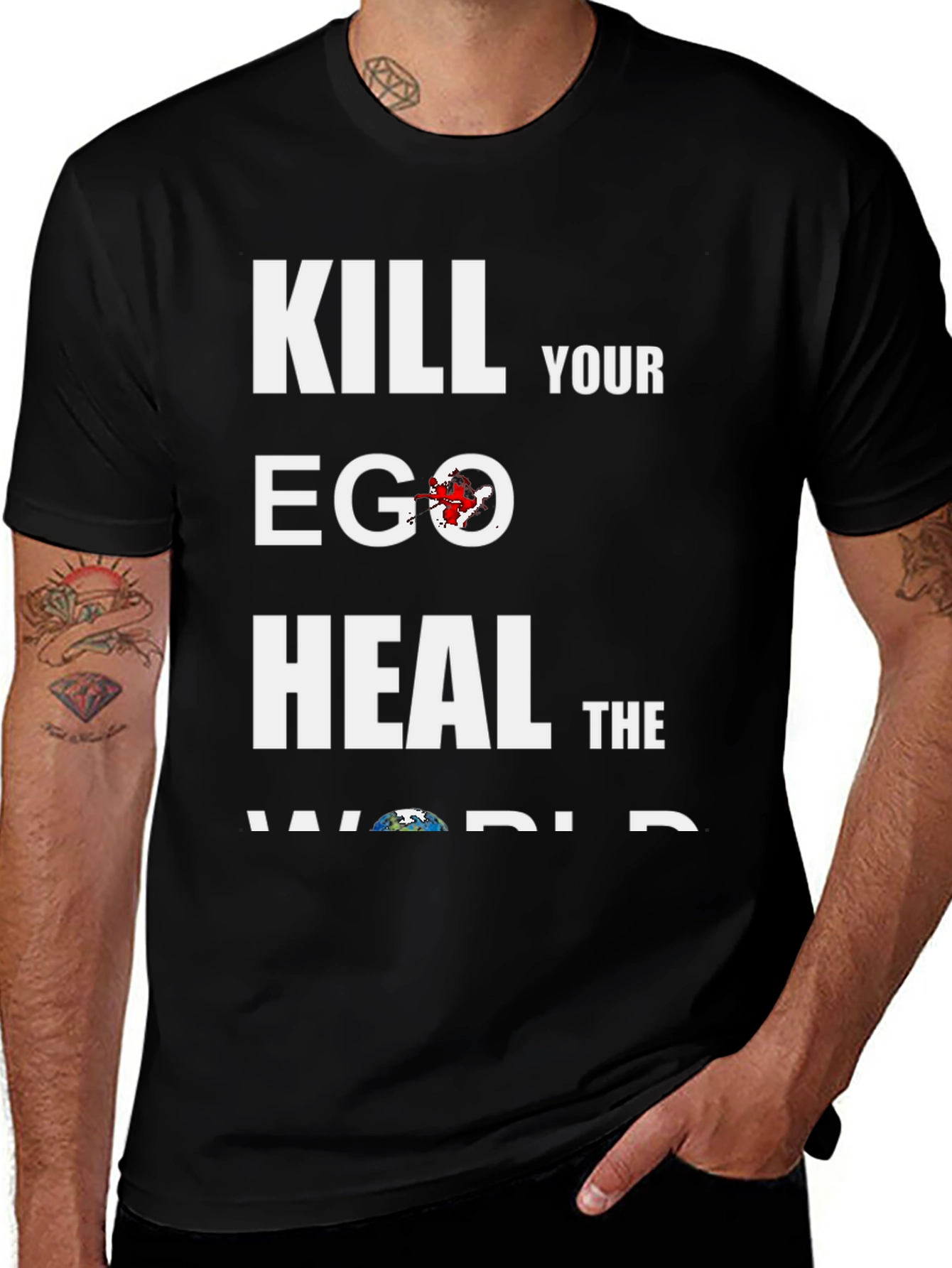 Variant 25 of Kill Your Ego, Heal The World Graphic T-Shirt
