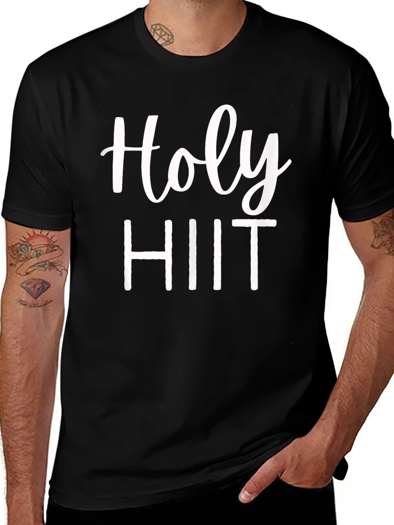Variant 19 of Holy HIIT Graphic Tee - Workout Apparel