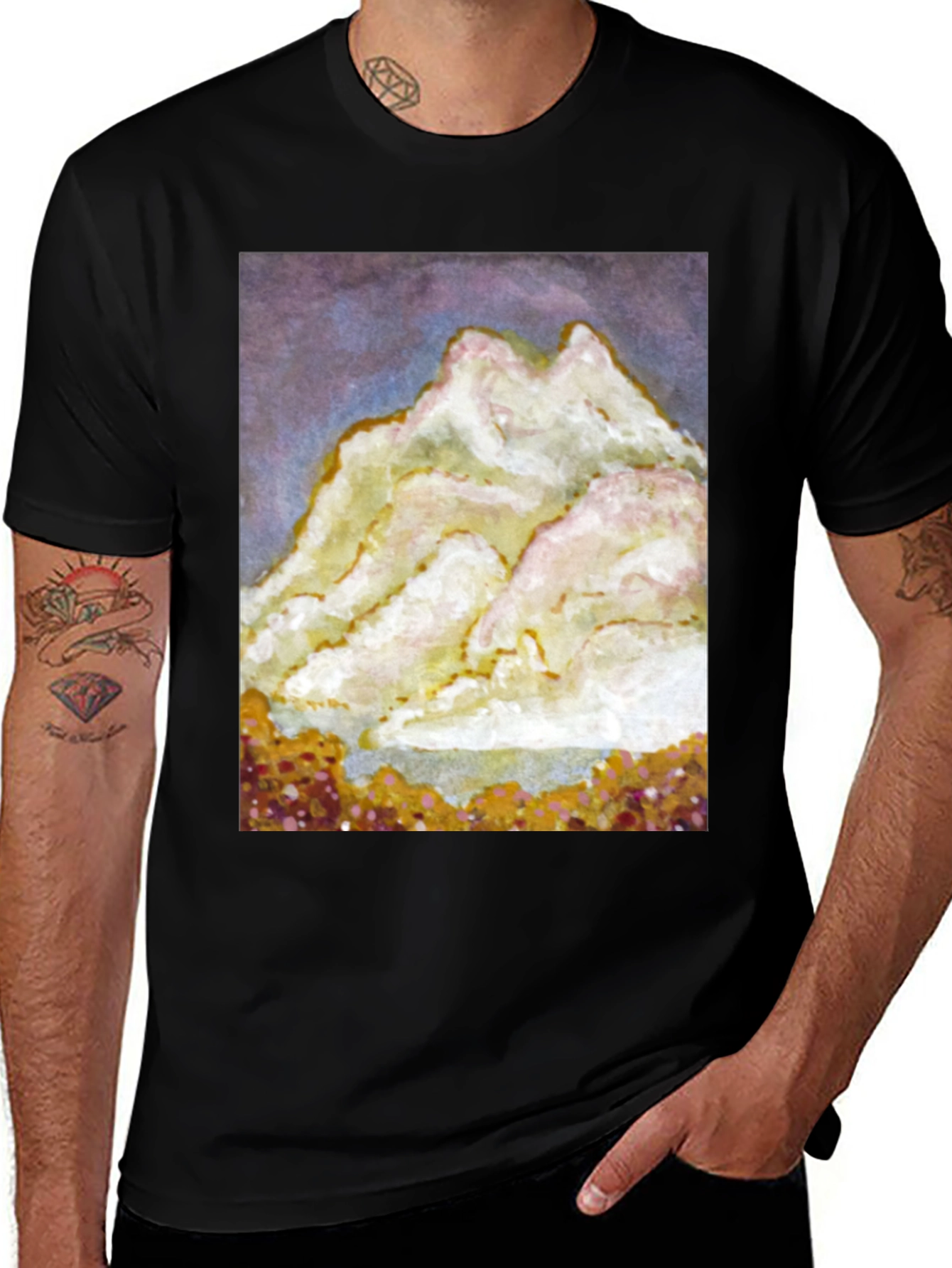 Variant 21 of Mountain Painting T-Shirt - Artistic Tee