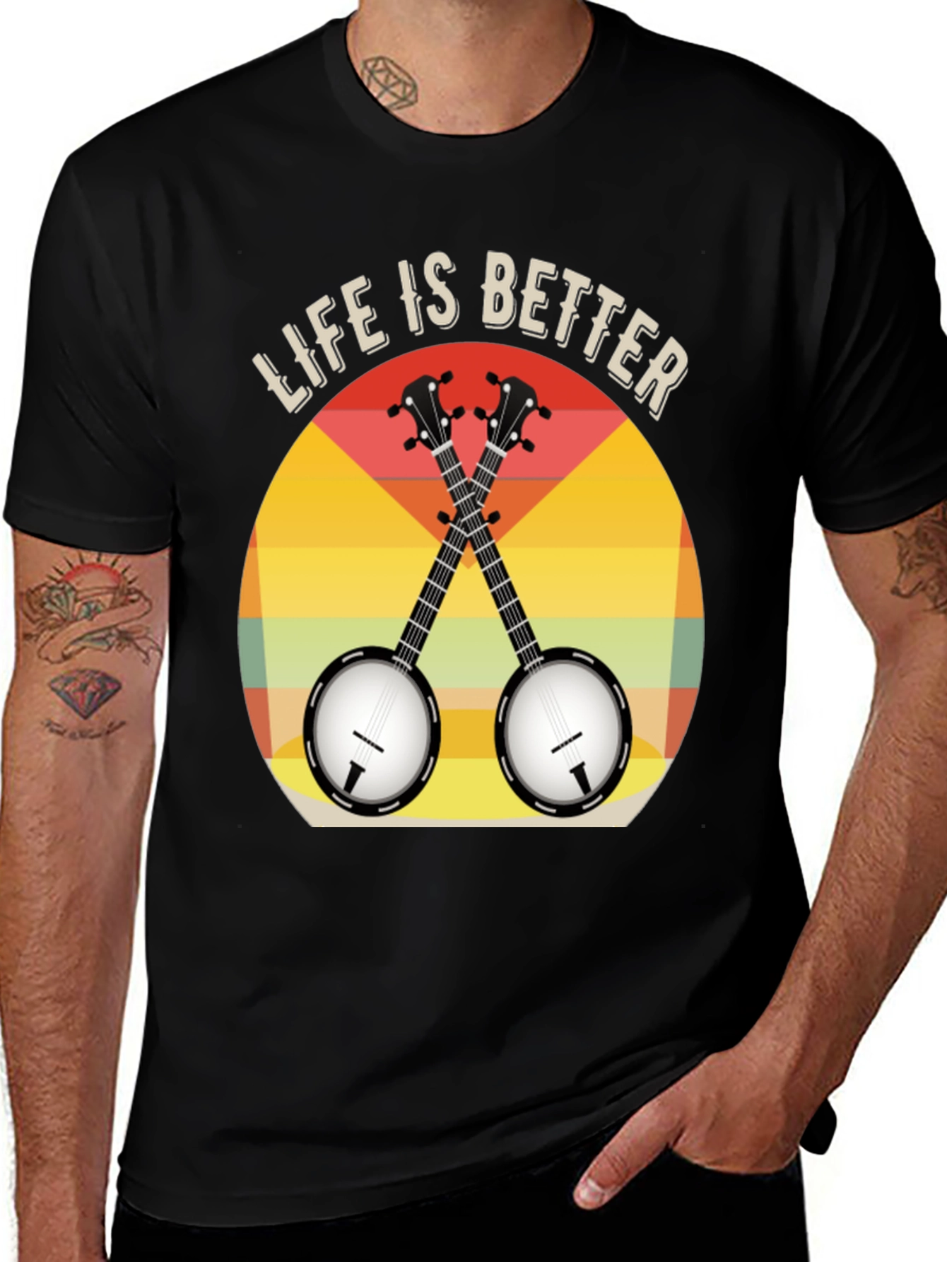 Variant 22 of Life is Better with Banjos T-Shirt