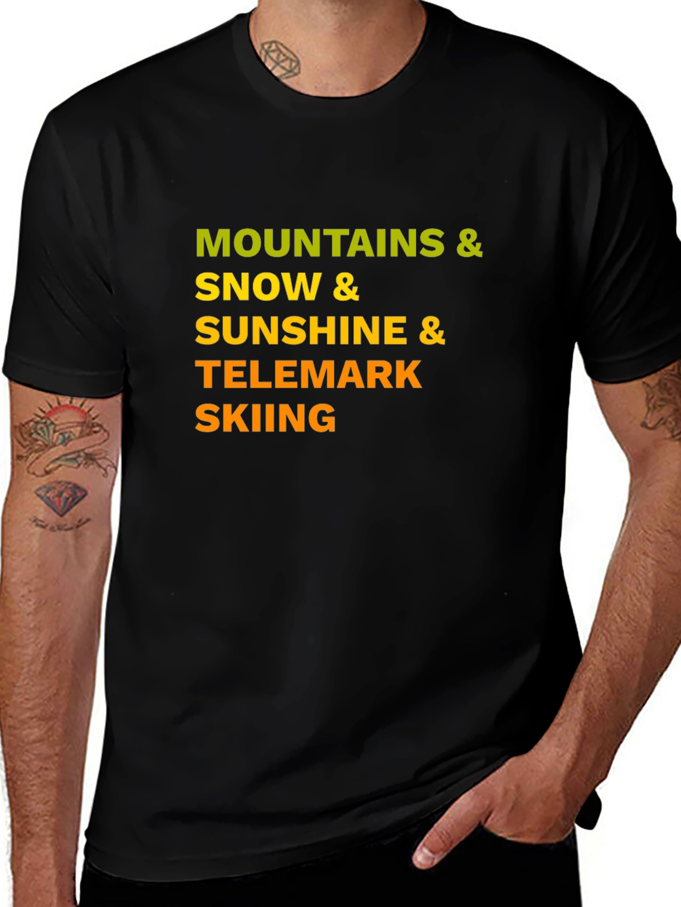 Variant 13 of Mountains & Snow Skiing T-Shirt