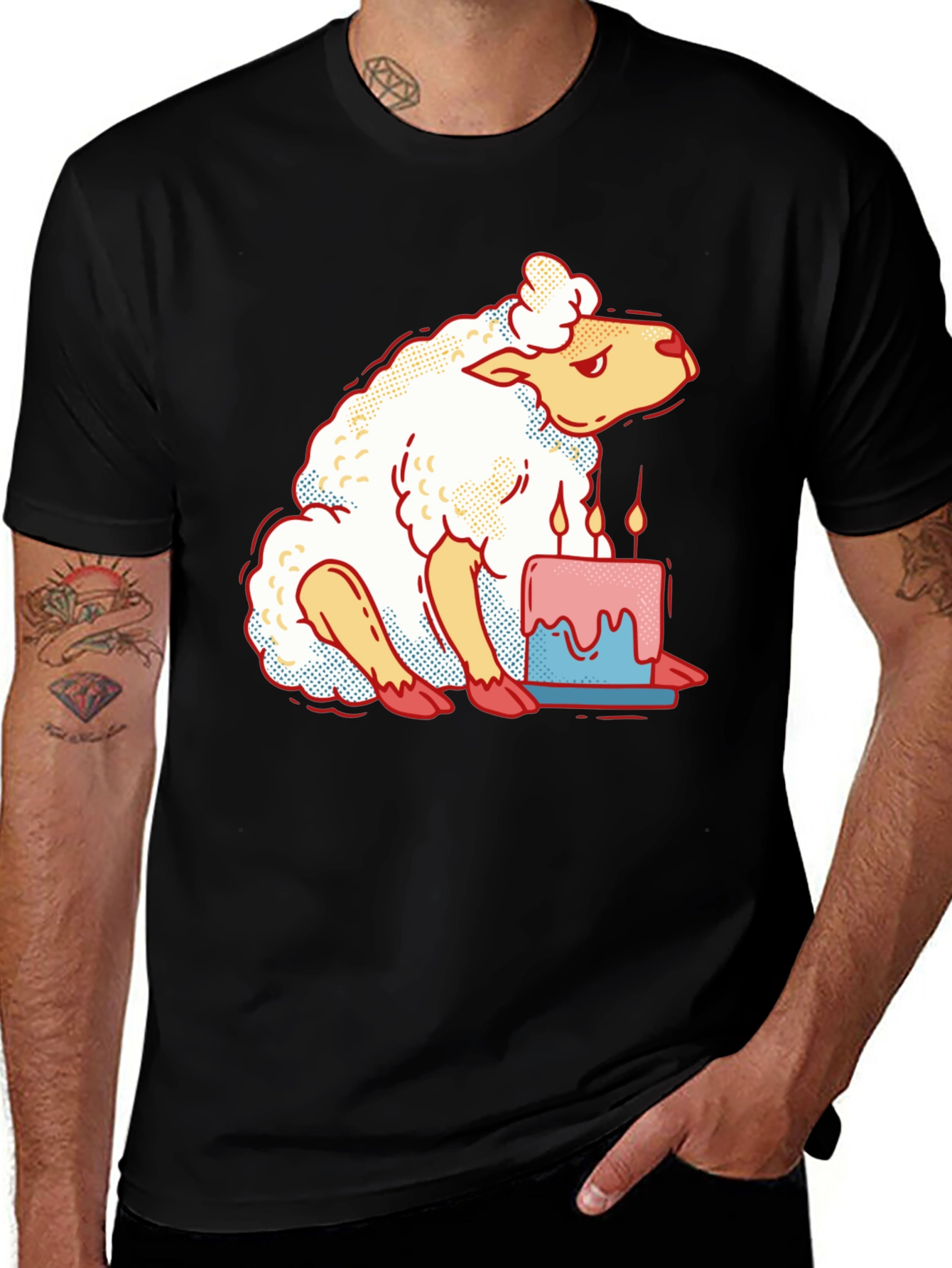 Variant 24 of Grumpy Birthday Sheep T-Shirt
