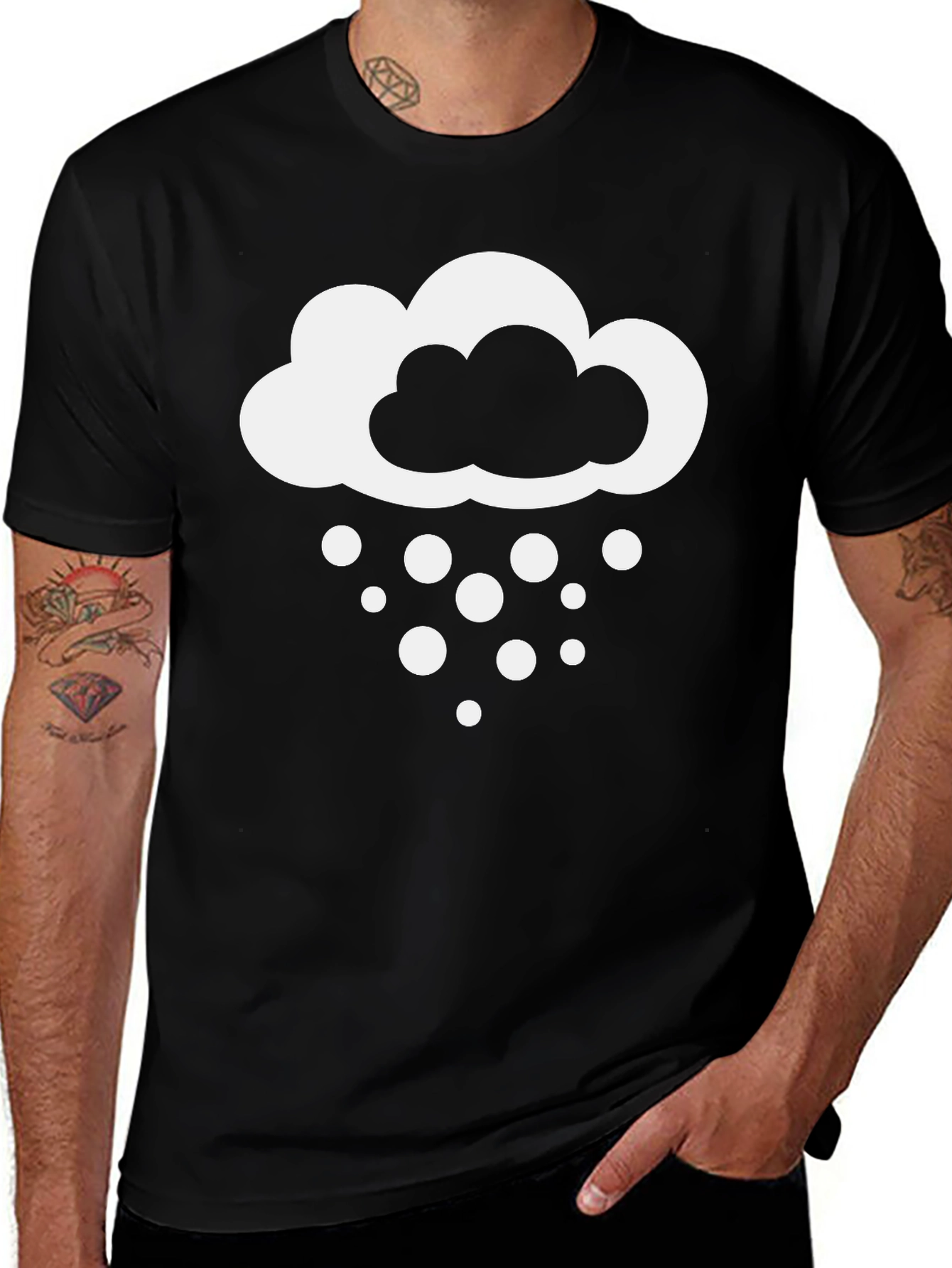Variant 16 of Black T-Shirt with Weather Graphic
