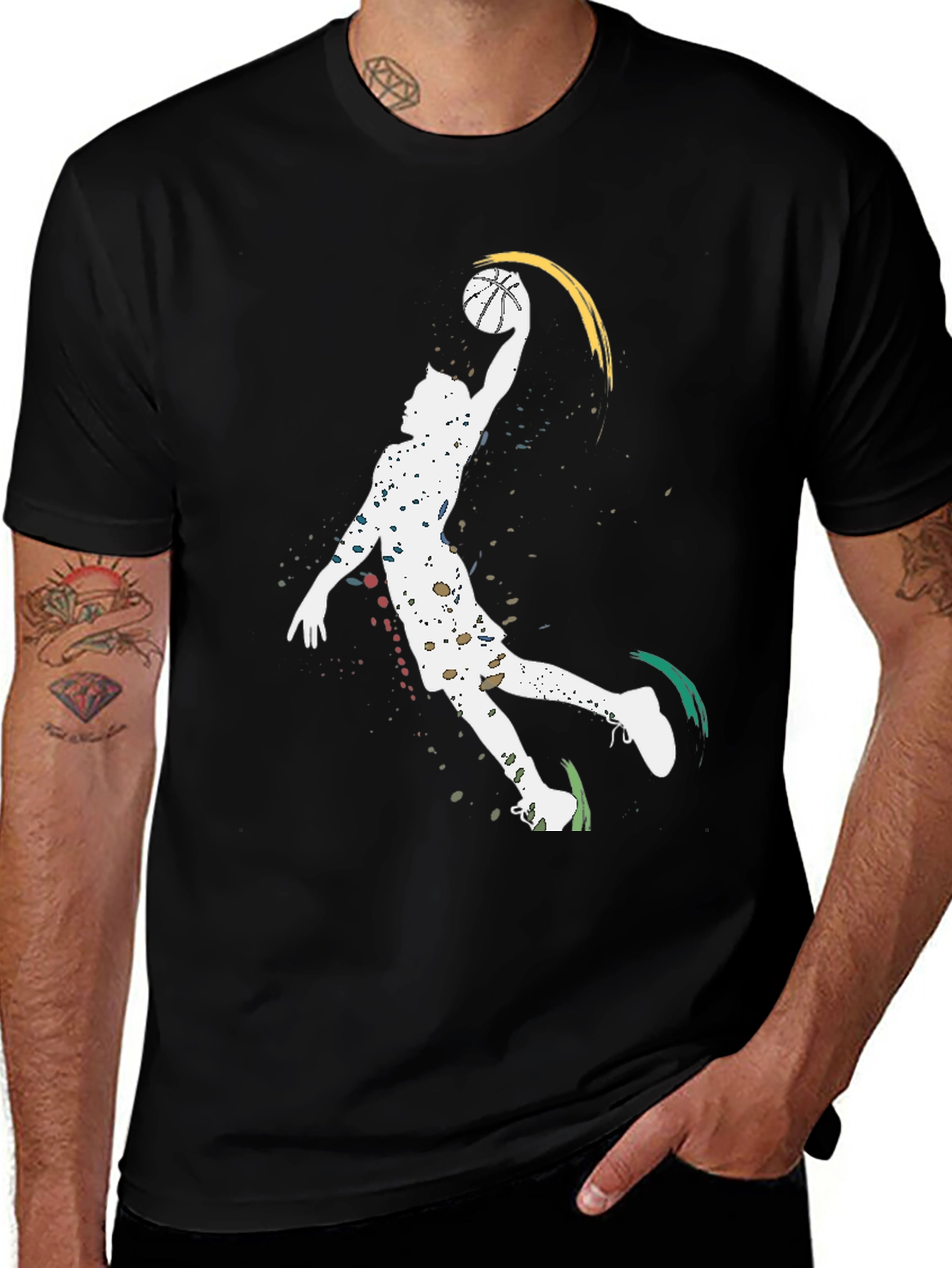 Variant 28 of Basketball Dunk T-Shirt - Graphic Print
