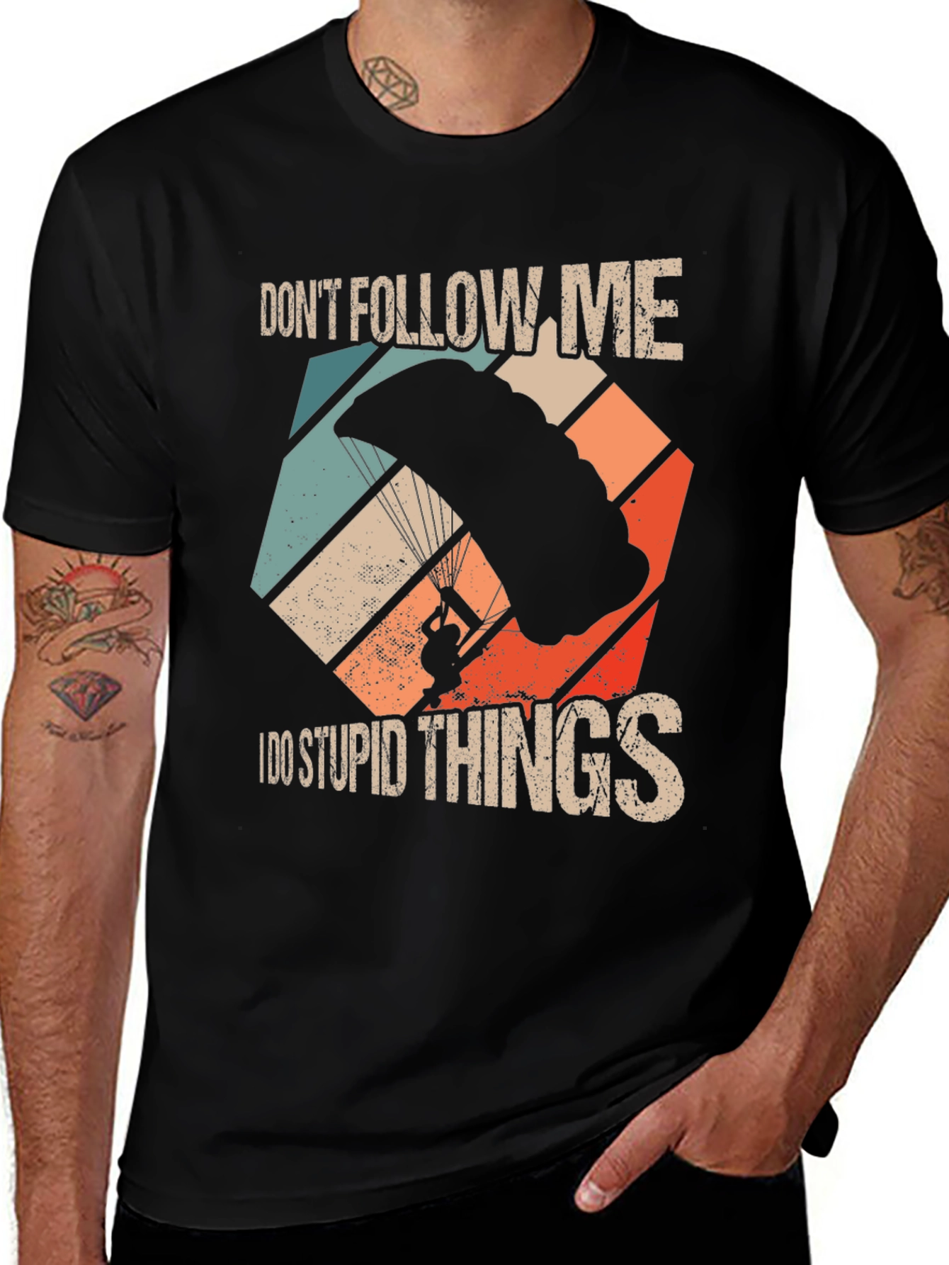 Variant 18 of Don't Follow Me Skydiving T-Shirt