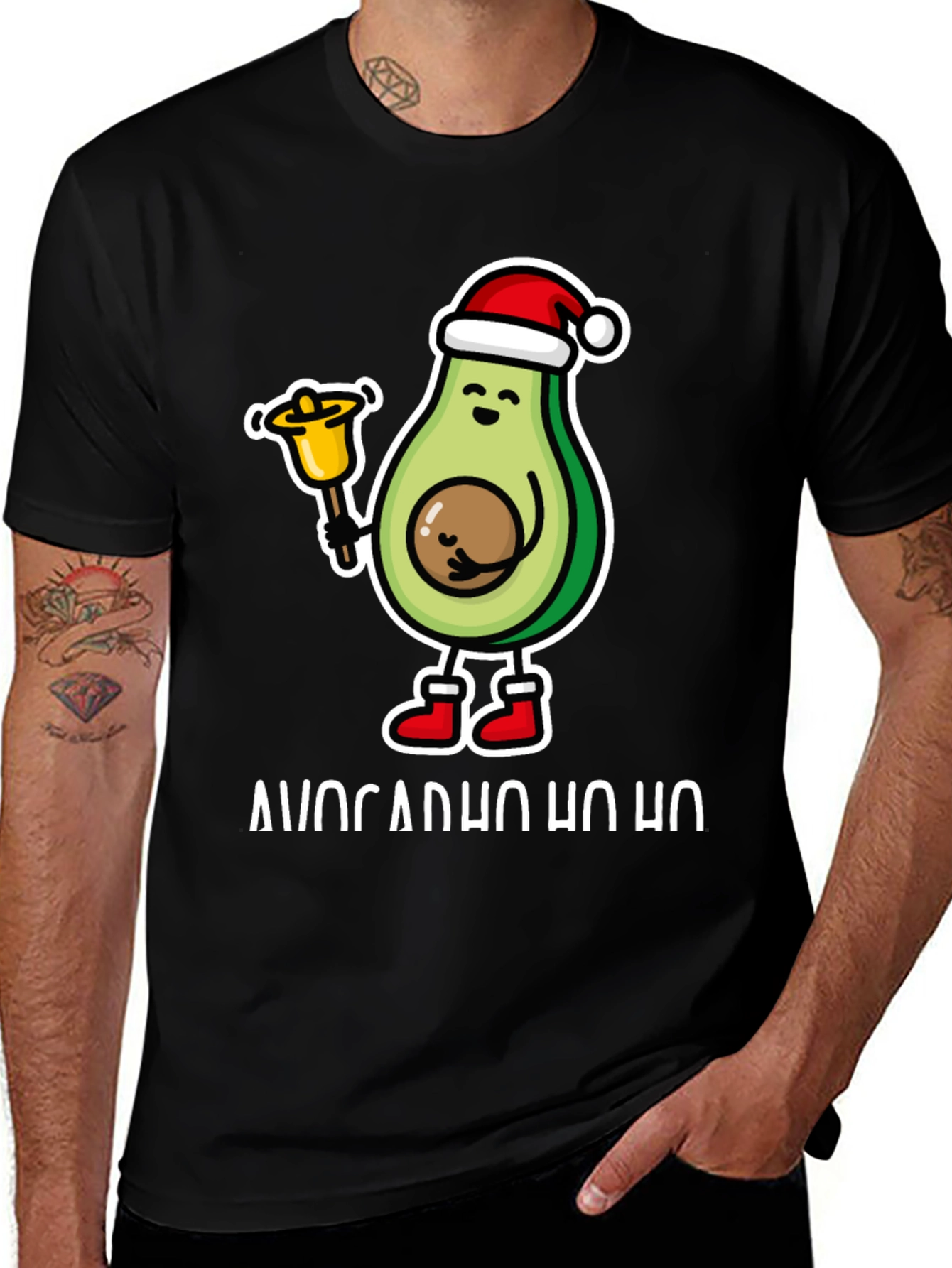 Avocado Ho Ho Christmas T-Shirt