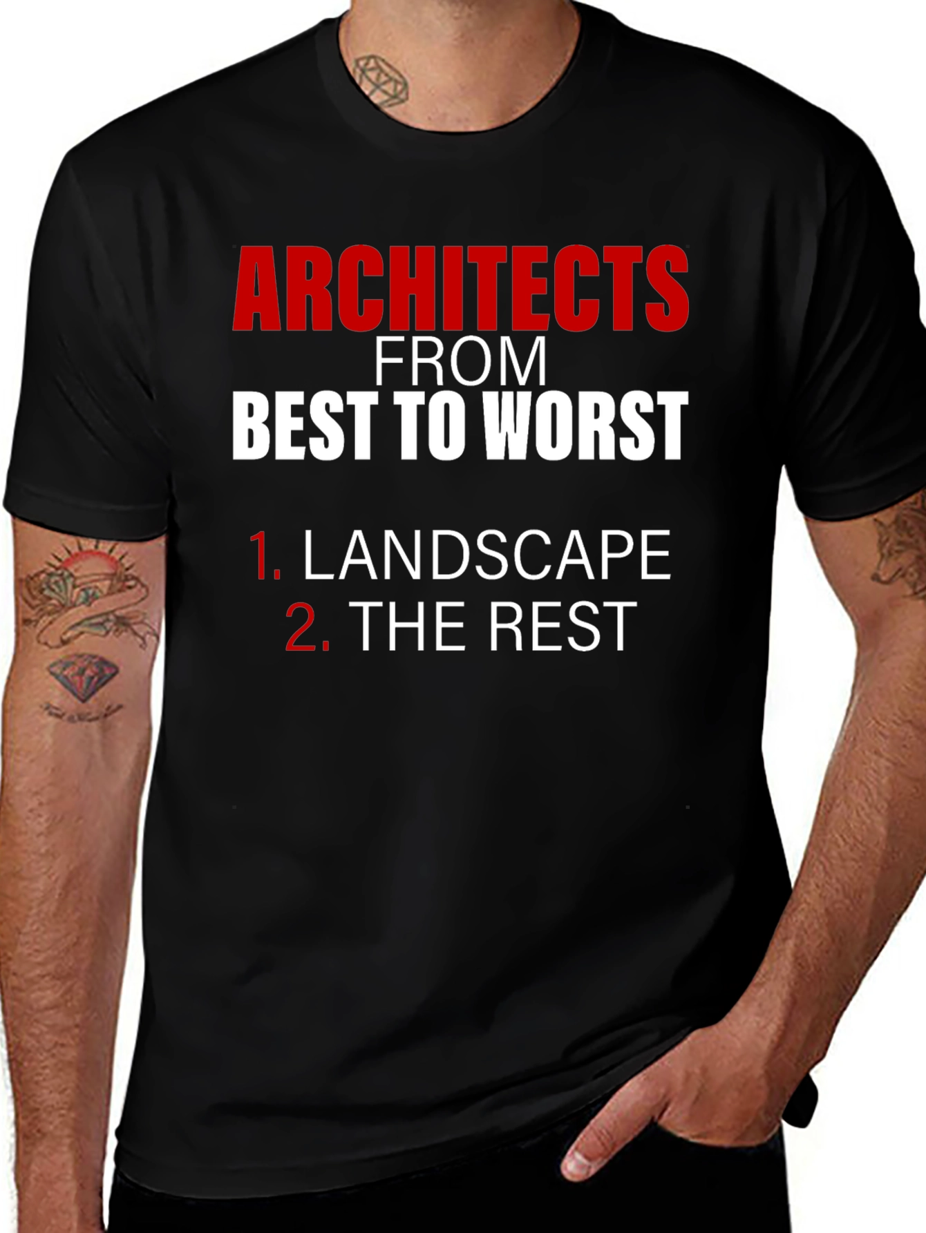 Variant 24 of Architects Best to Worst Landscape T-Shirt
